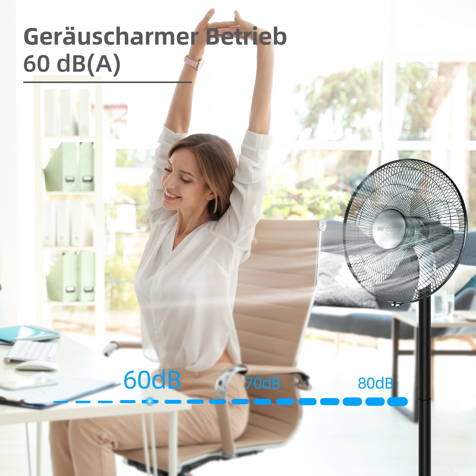 be cool Standventilator »BE COOL 2 in 1 Stand-und Tischventilator 40 cm«, 40 cm Durchmesser