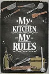 queence Metallbild »My Kitchen«, Schriftzüge-Schriftzug-Getränke, (1 St.), Stahlschilder
