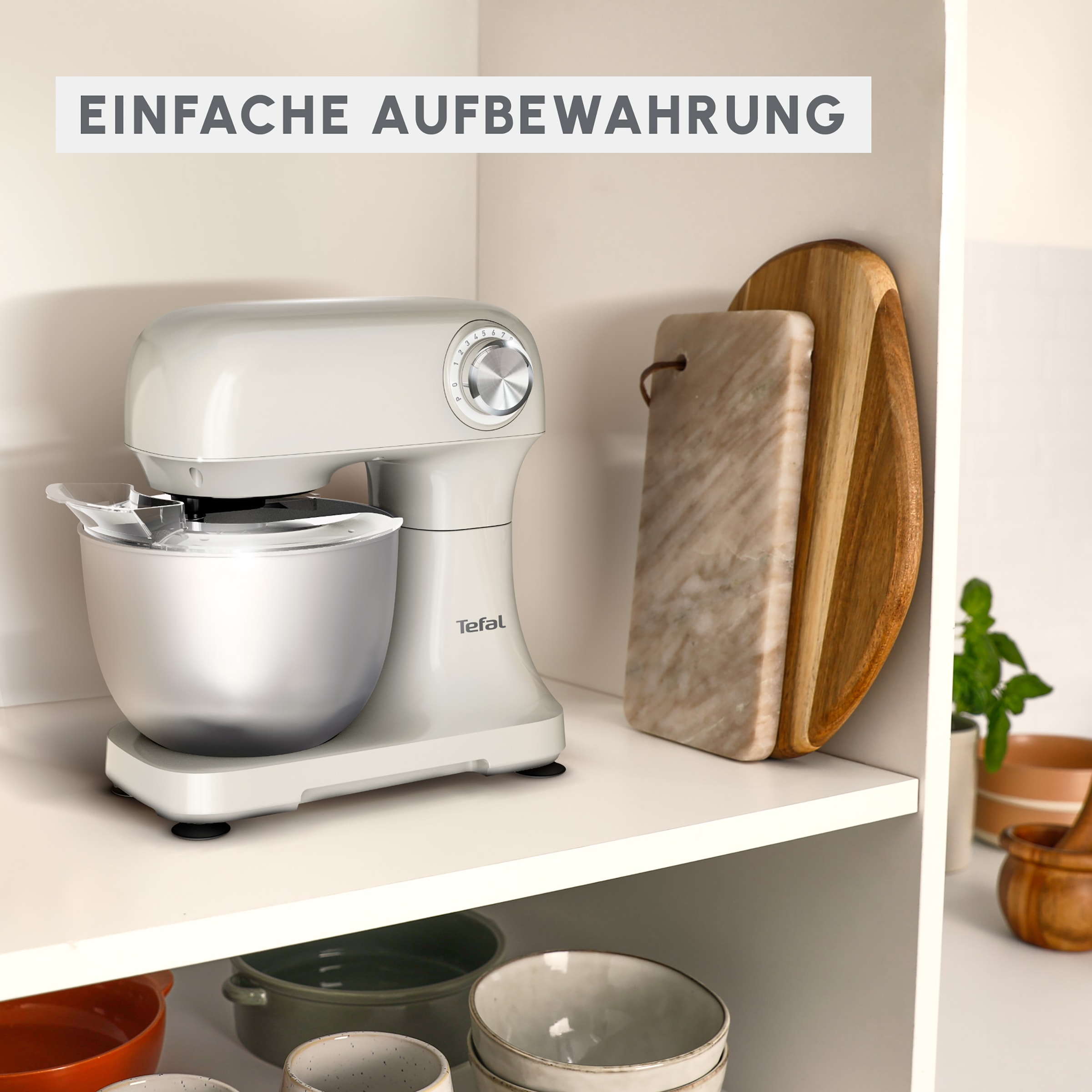 Tefal Küchenmaschine »QB140A Bake Easy«, 12 Geschwindigkeiten + Pulse, planetarisches Rührsystem, 3,5 L