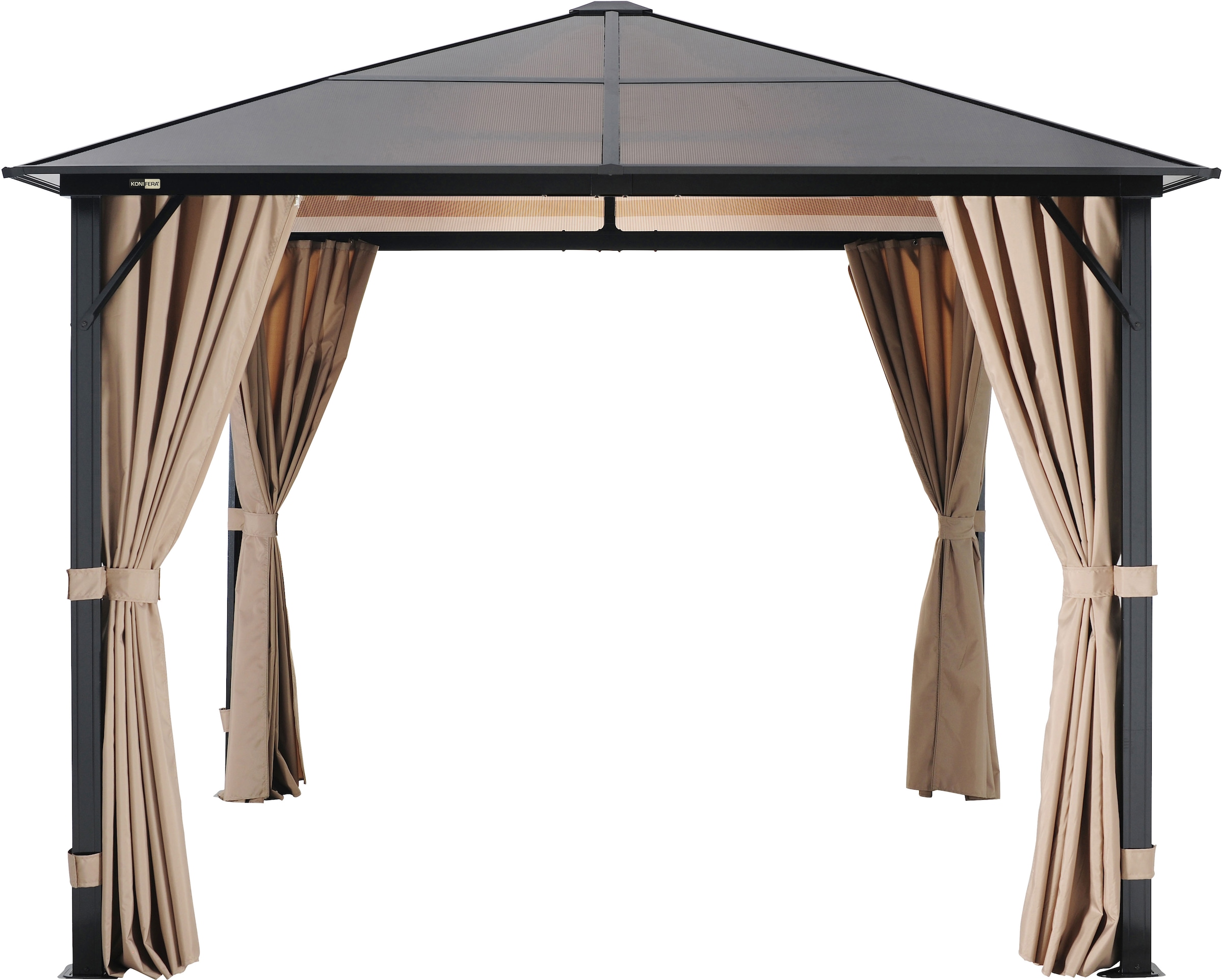 KONIFERA Pavillon »Aruba 2.0«, in Sockelmaß: 300x300 cm oder 365x300 cm