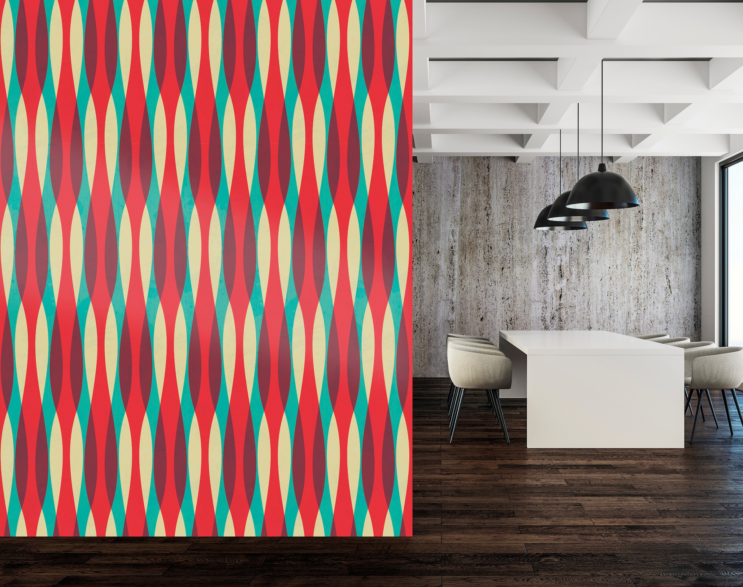 queence Vinyltapete »Catelyn« Streifen glatt 90x250cm, selbstklebend, kinderleichte Anbringung, , Sticker