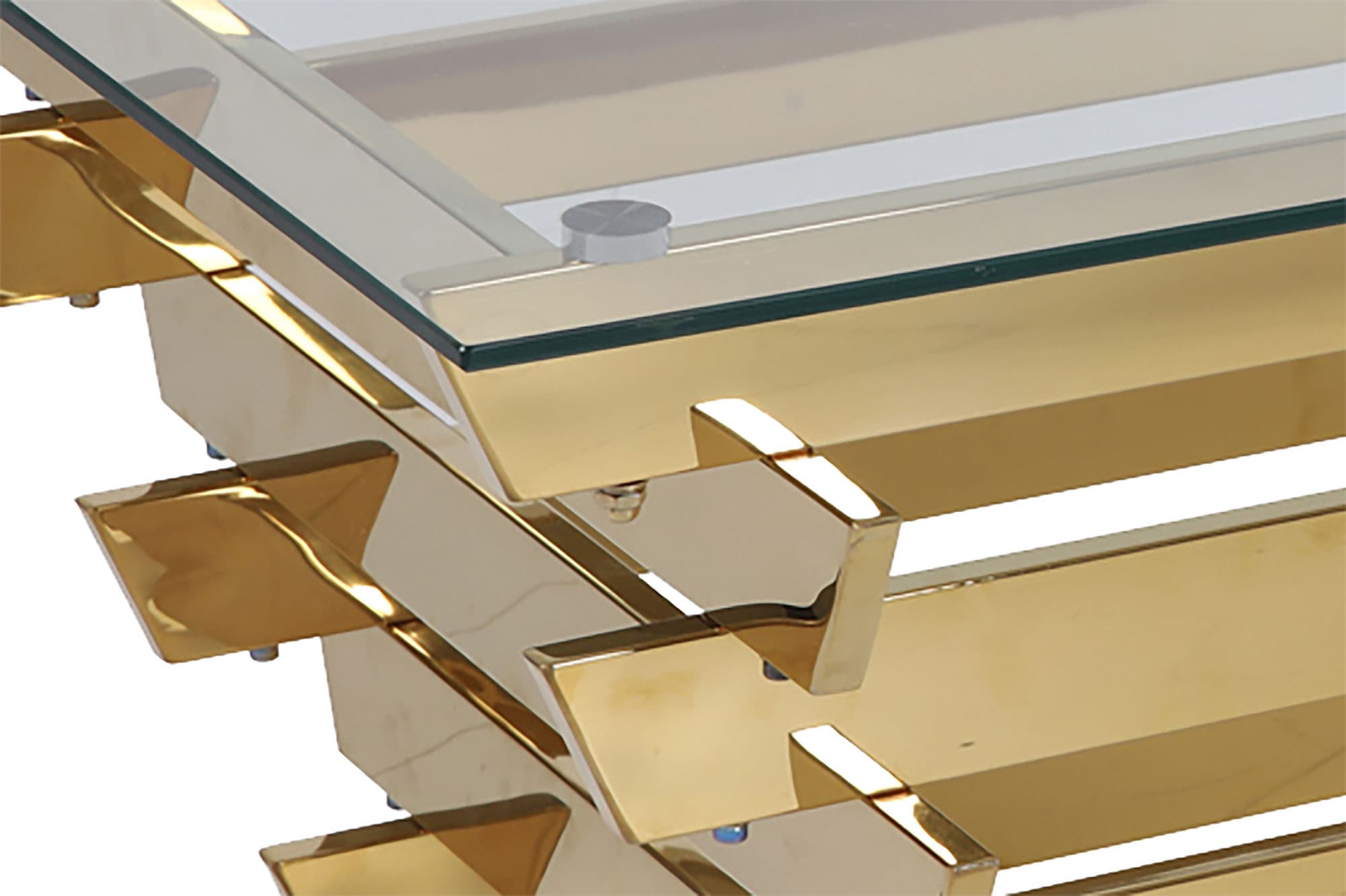 SalesFever Couchtisch »Eleganter Tisch für Wohnzimmer« Edles Design-Gestell aus rostfreiem Stahl