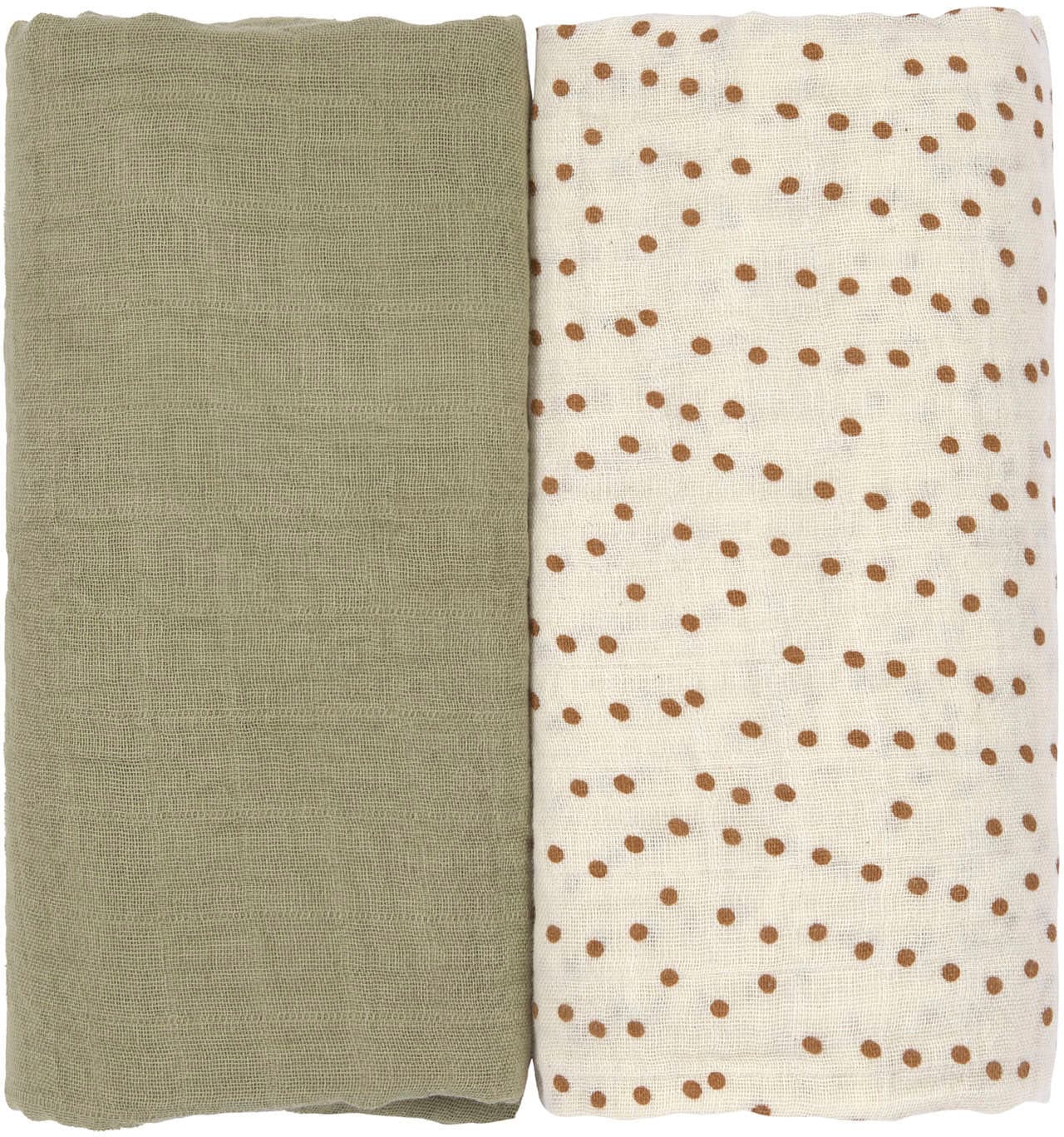 LÄSSIG Stoffwindeln »LÄSSIG X Raddis® Cotton, Einschlag- und Mulltuchset L, Caramel«, (Set, 3 St.), mit wiederverwendbarem Baumwollbeutel