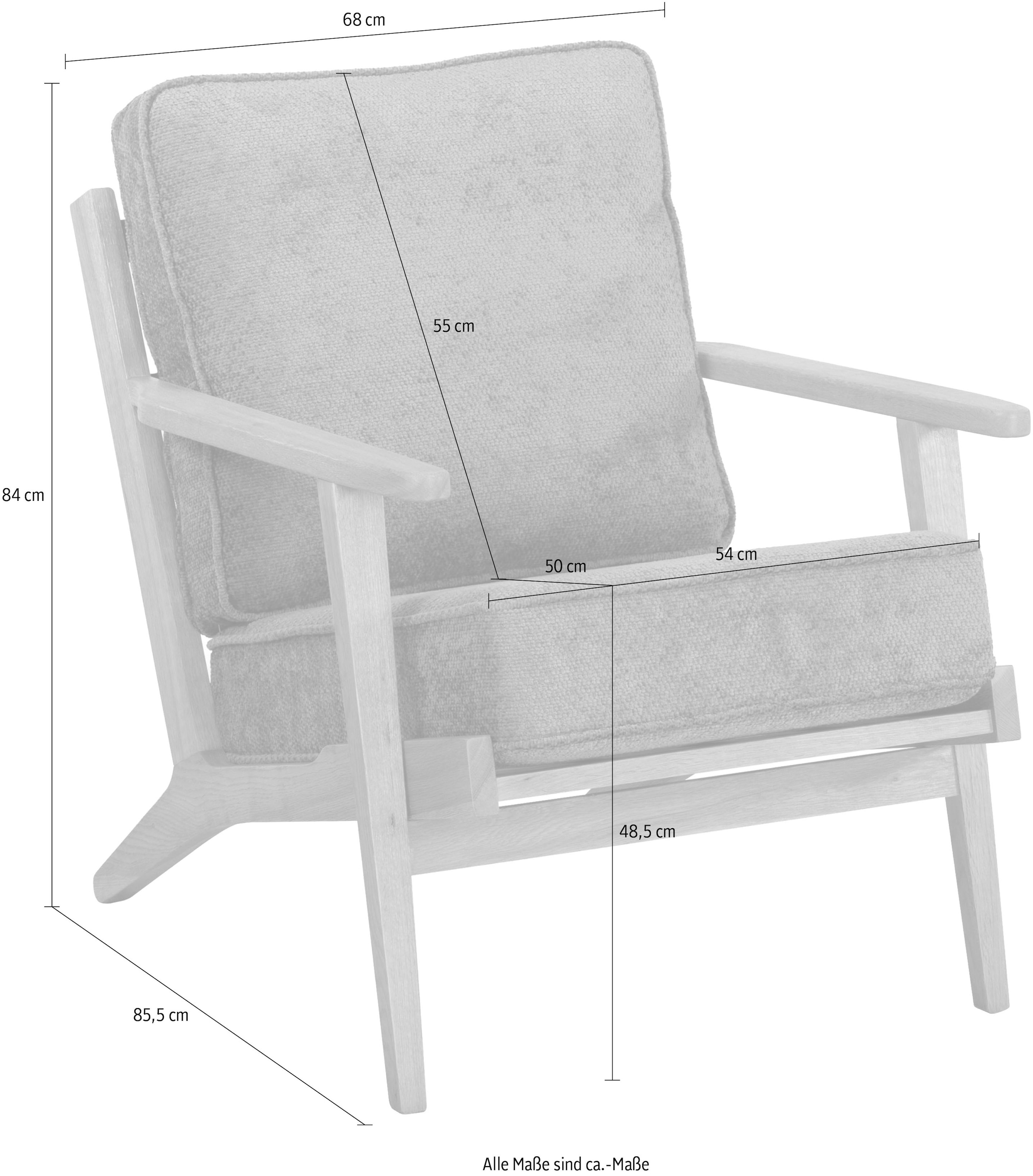 OMG Design Sessel »Osaka« 2 Stk. tlg. Retrostuhl, massivholz Frame