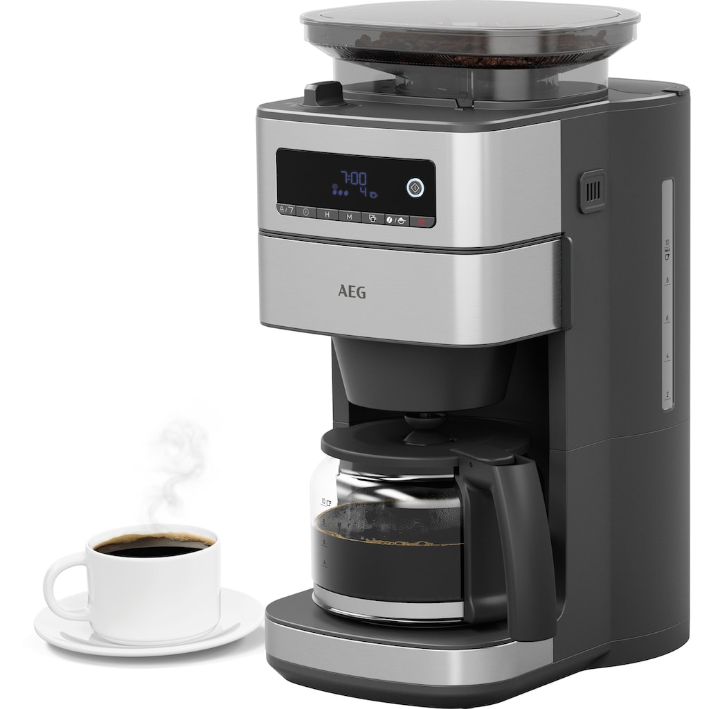 AEG Kaffeemaschine mit Mahlwerk »CM6-1-5ST Gourmet 6«, 1,25 l Kaffeekanne, Papierfilter, 1x4