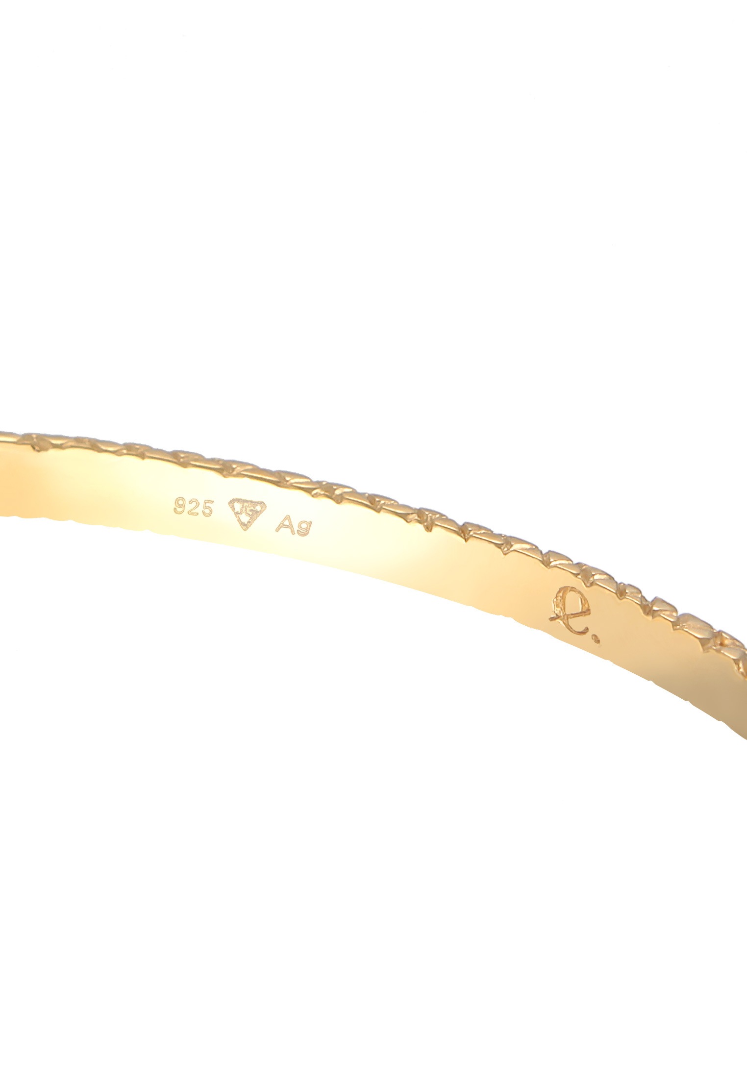 Elli Premium Armreif »Armband Armreif Offen Schlangen Motiv 925 Silber vergoldet«