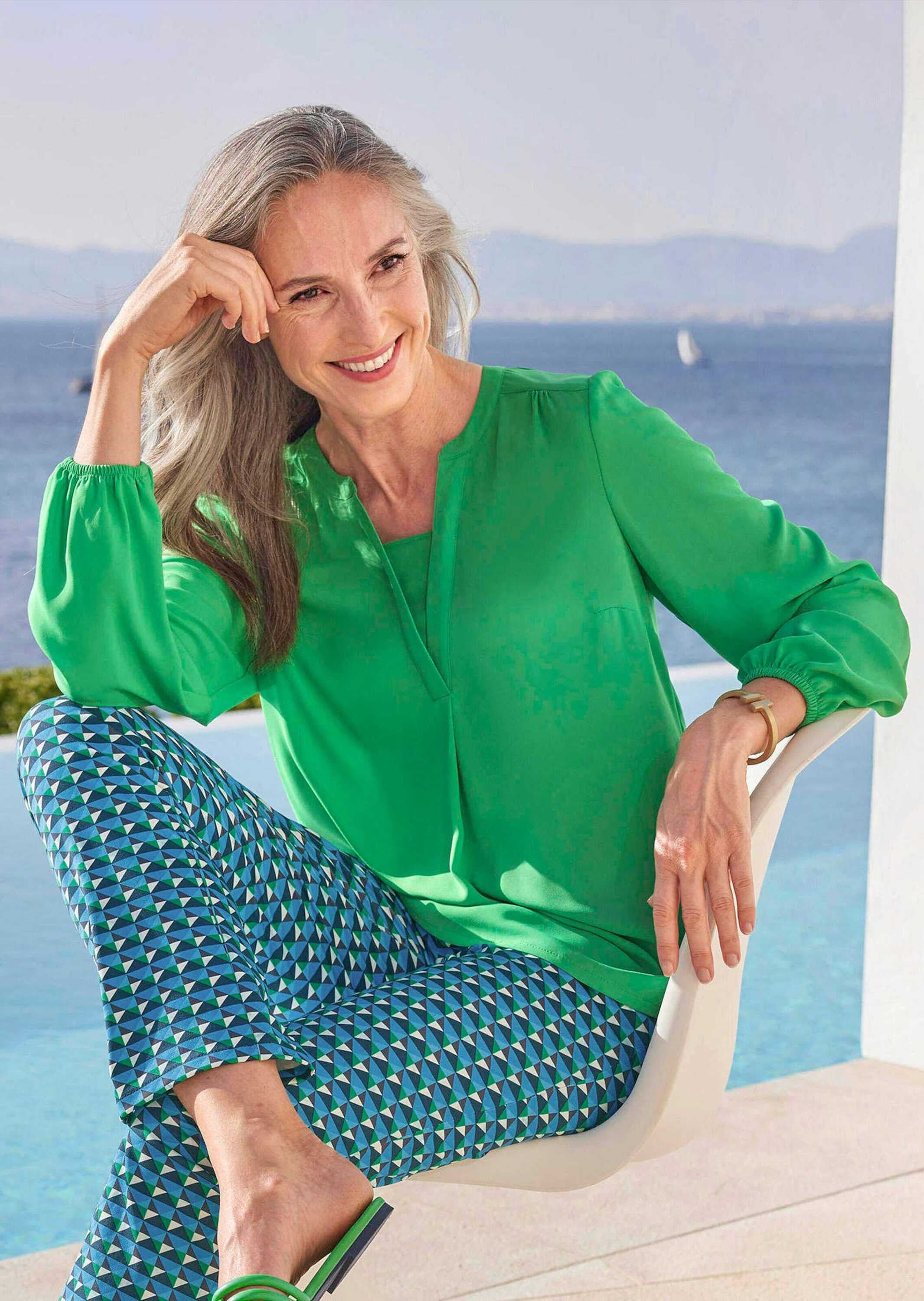 GOLDNER Tunika »Bluse mit Tunika Ausschnitt«
