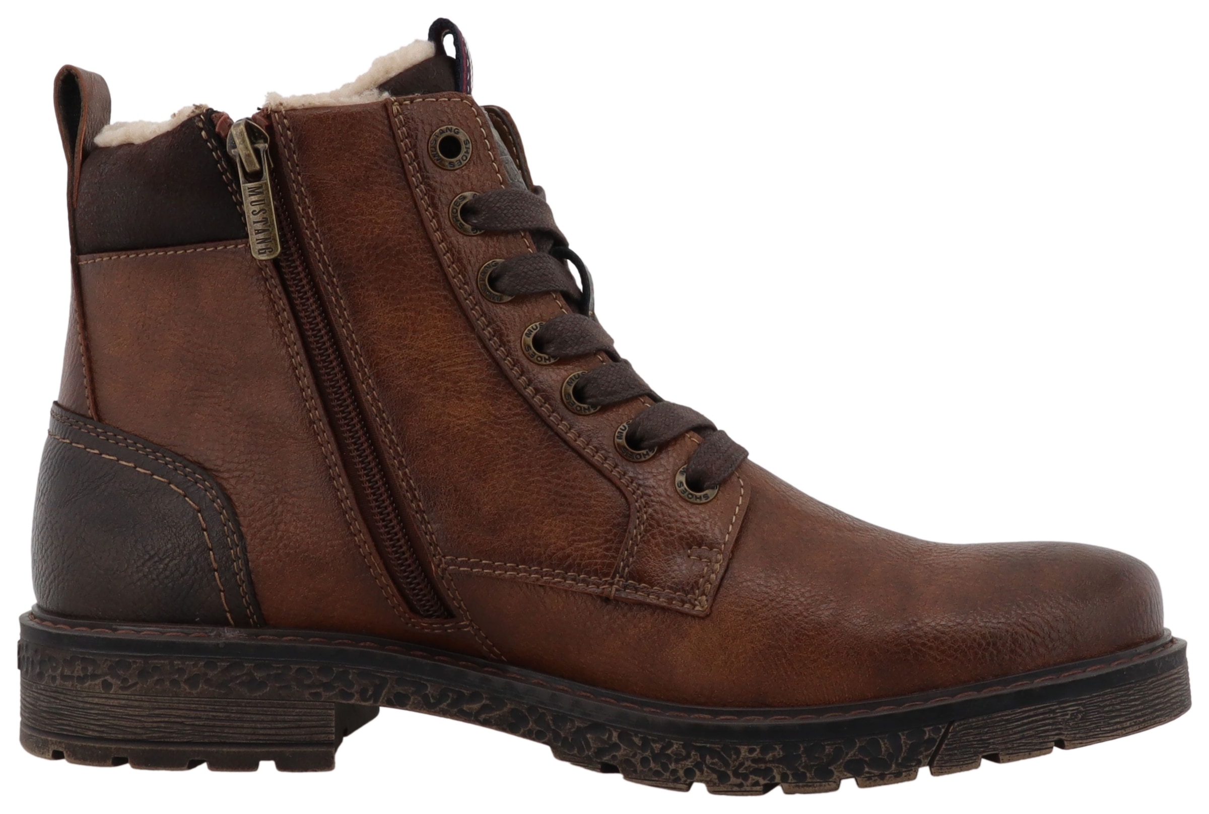 Mustang Shoes Winterstiefelette »Midor«  Schnürstiefel, Winterstiefel mit Warmfutter