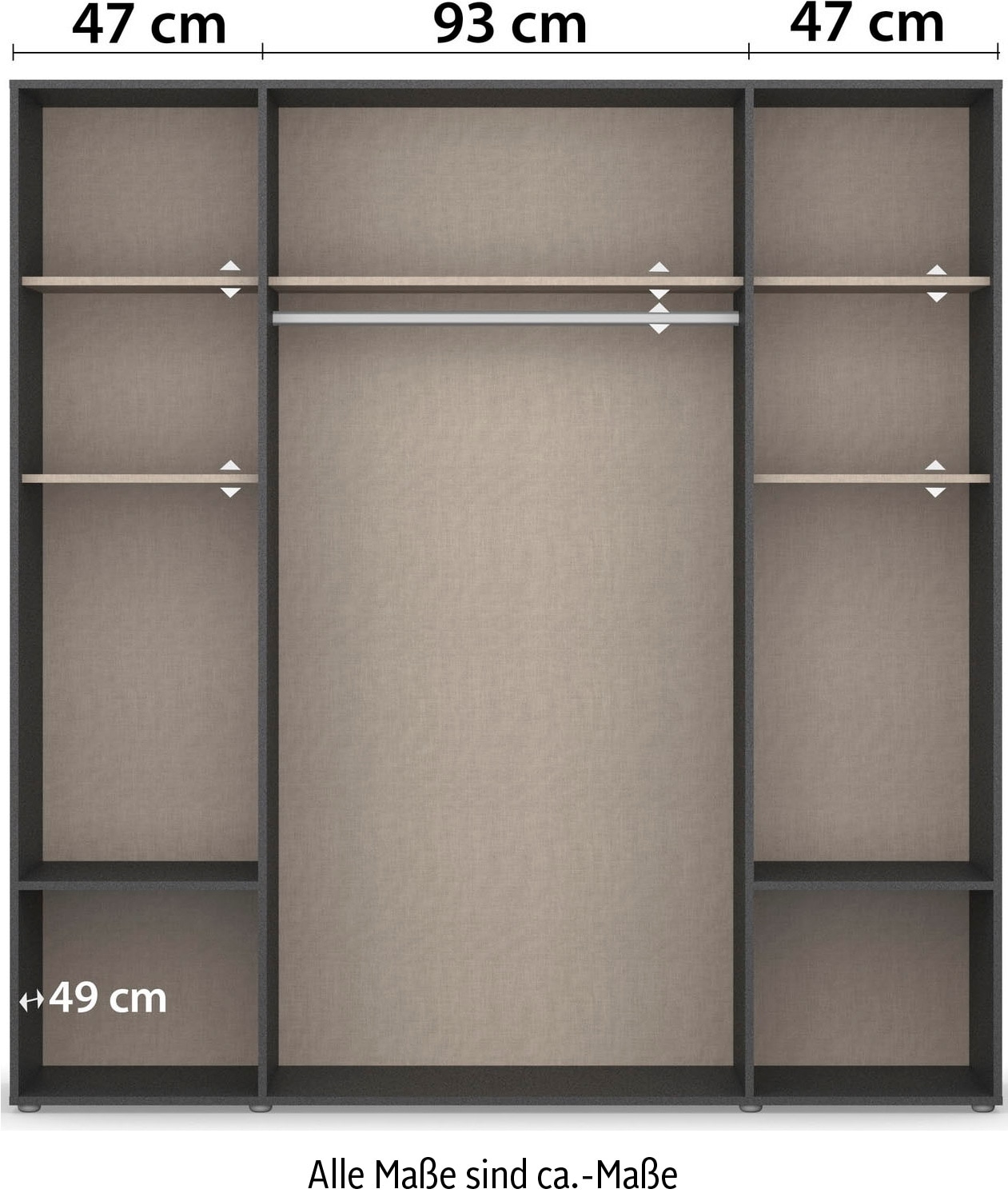 rauch Drehtürenschrank »Voyager, Kleiderschrank mit Außenschubkästen, Garderobe«, (in 3 verschiedenen Ausstattungen BASIC/CLASSIC/PREMIUM), Made in Germany