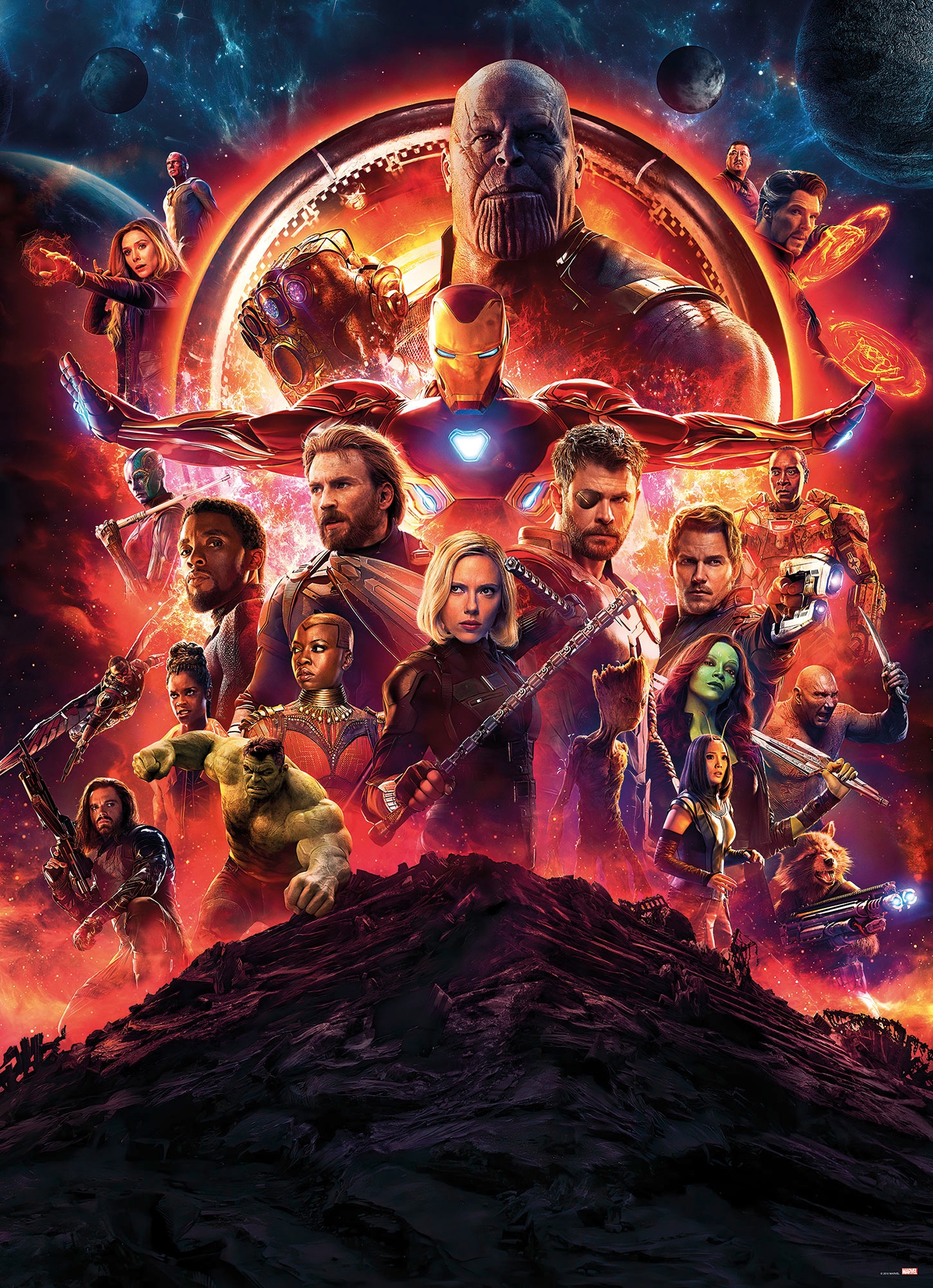 Fototapete »Avengers Infinity War Movie Poster«, 184x254 cm (Breite x Höhe), inklusive...