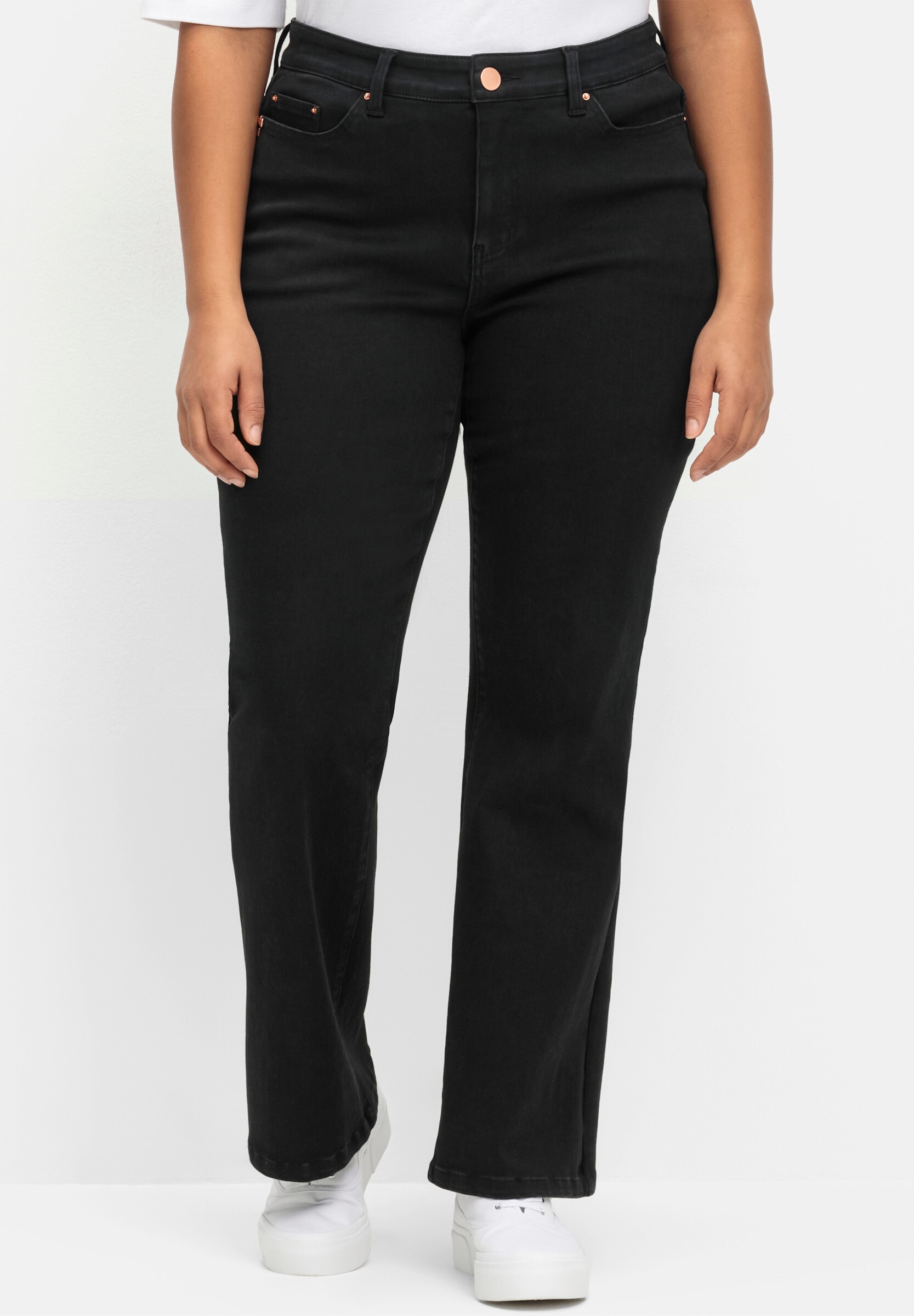 Sheego Bootcut-Jeans »Bootcut-Jeans Jeans mit Bodyforming-Effekt, Bootcut«