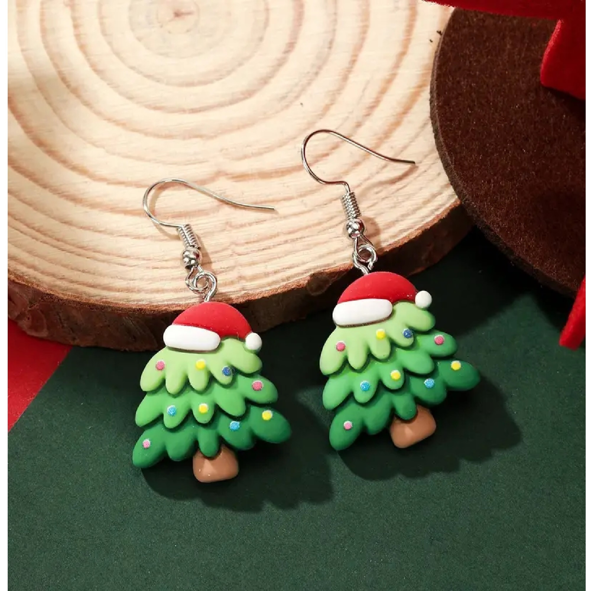 Adelia´s Paar Ohrhänger »Adelia's Weihnachtsschmuck Ohrringe Ohrhänger Weihnachtsbaum aus Harz« Weihnachtsschmuck Ohrhänger Weihnachtsbaum aus Harz