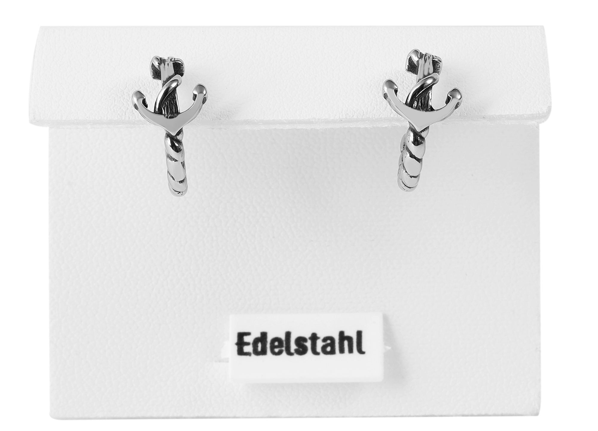 Adelia´s Paar Creolen »Unisex Ohrringe ¿ Klappcreole aus Edelstahl«