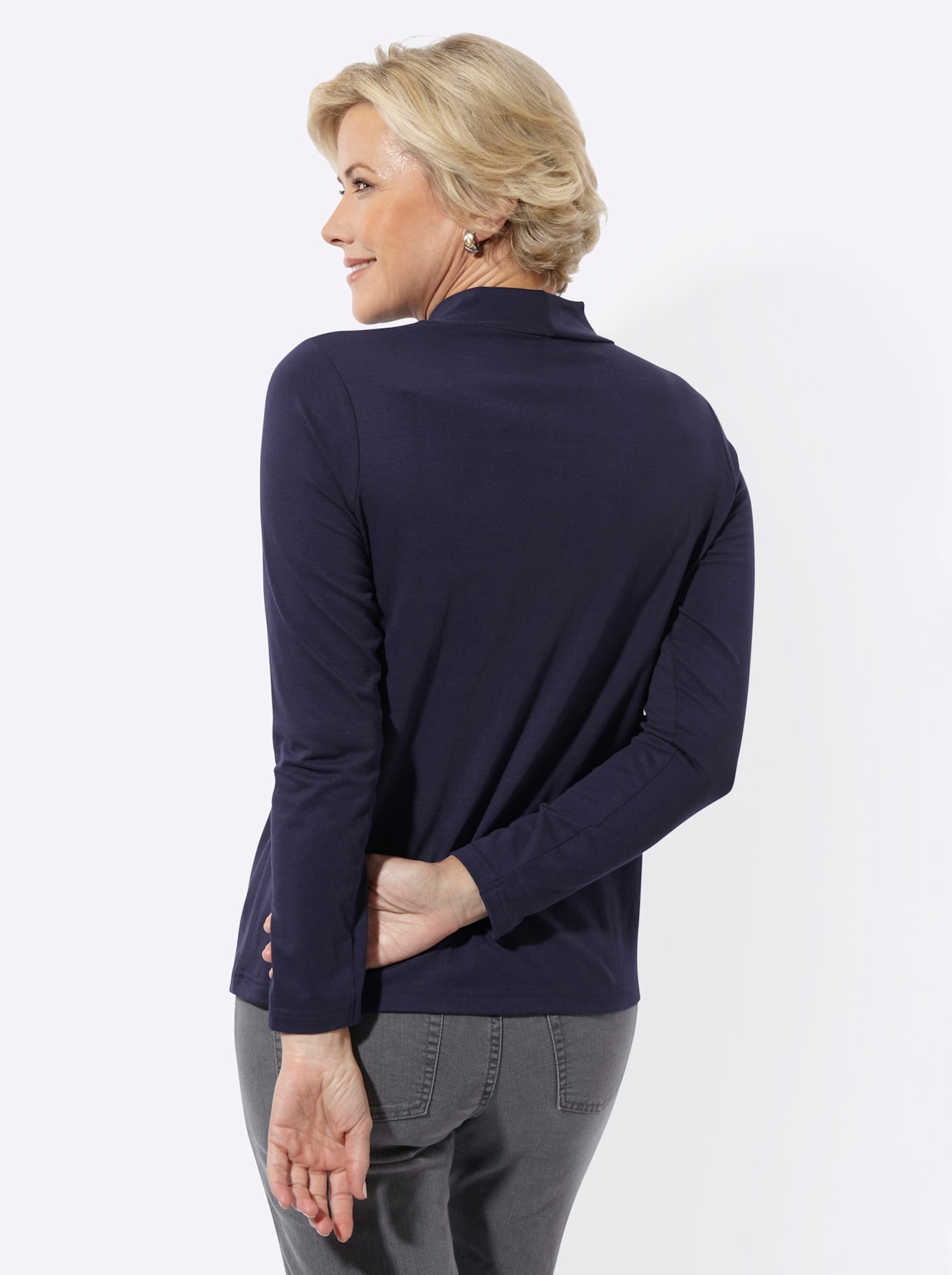 Classic Basics Stehkragenshirt »Rundhals-Shirt« 1