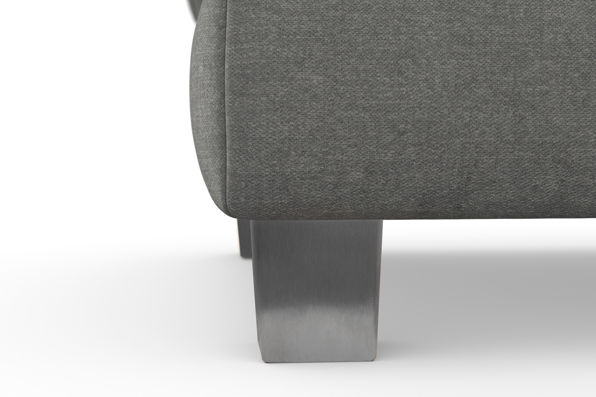 sit&more Polsterhocker »Dundee«, mit Klappfunktion, Federkern und hochwertigen Edelstahlfüßen