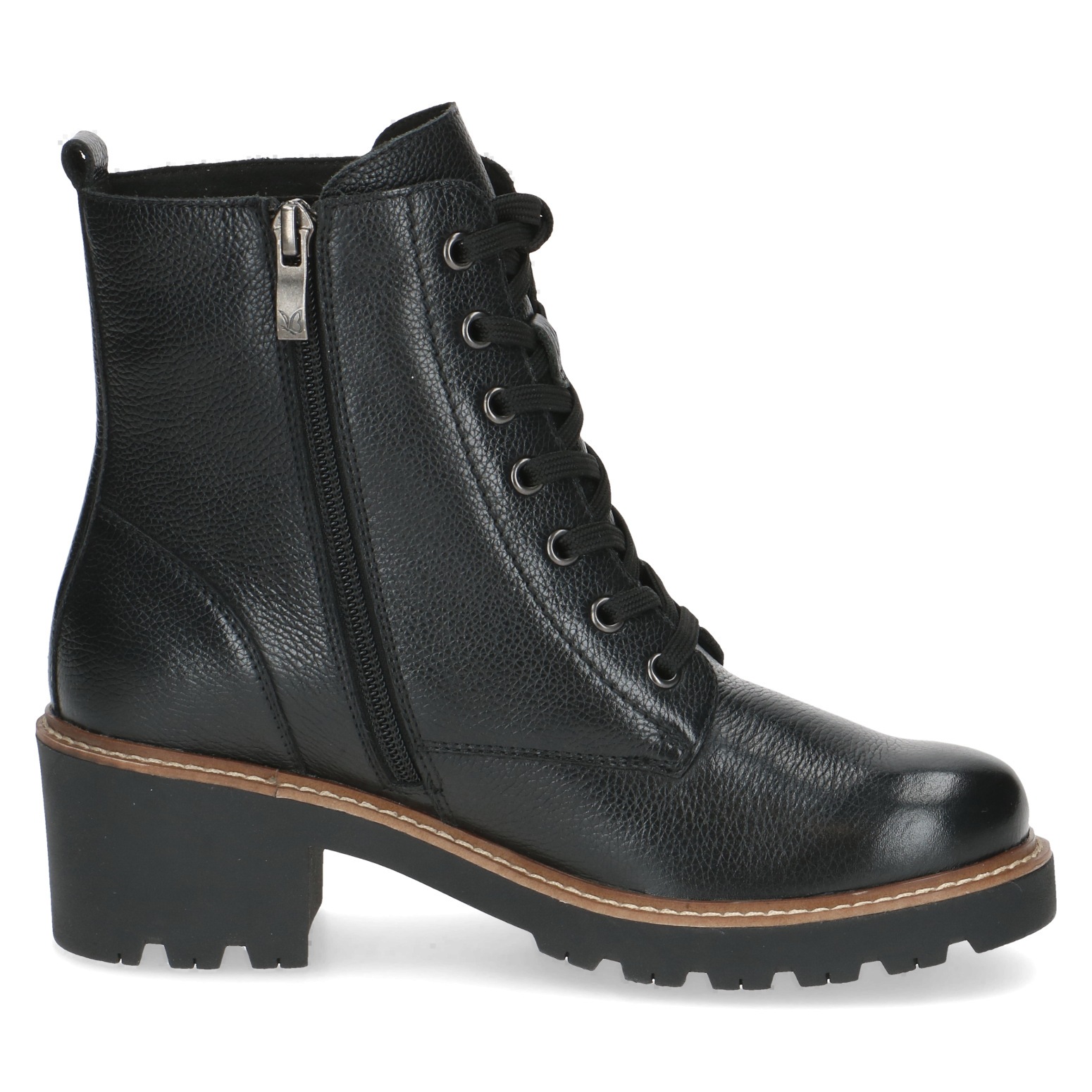 Caprice Schnürstiefelette  , Blockabsatz, Schnürboots, Herbstboots mit dezenter Logoprägung