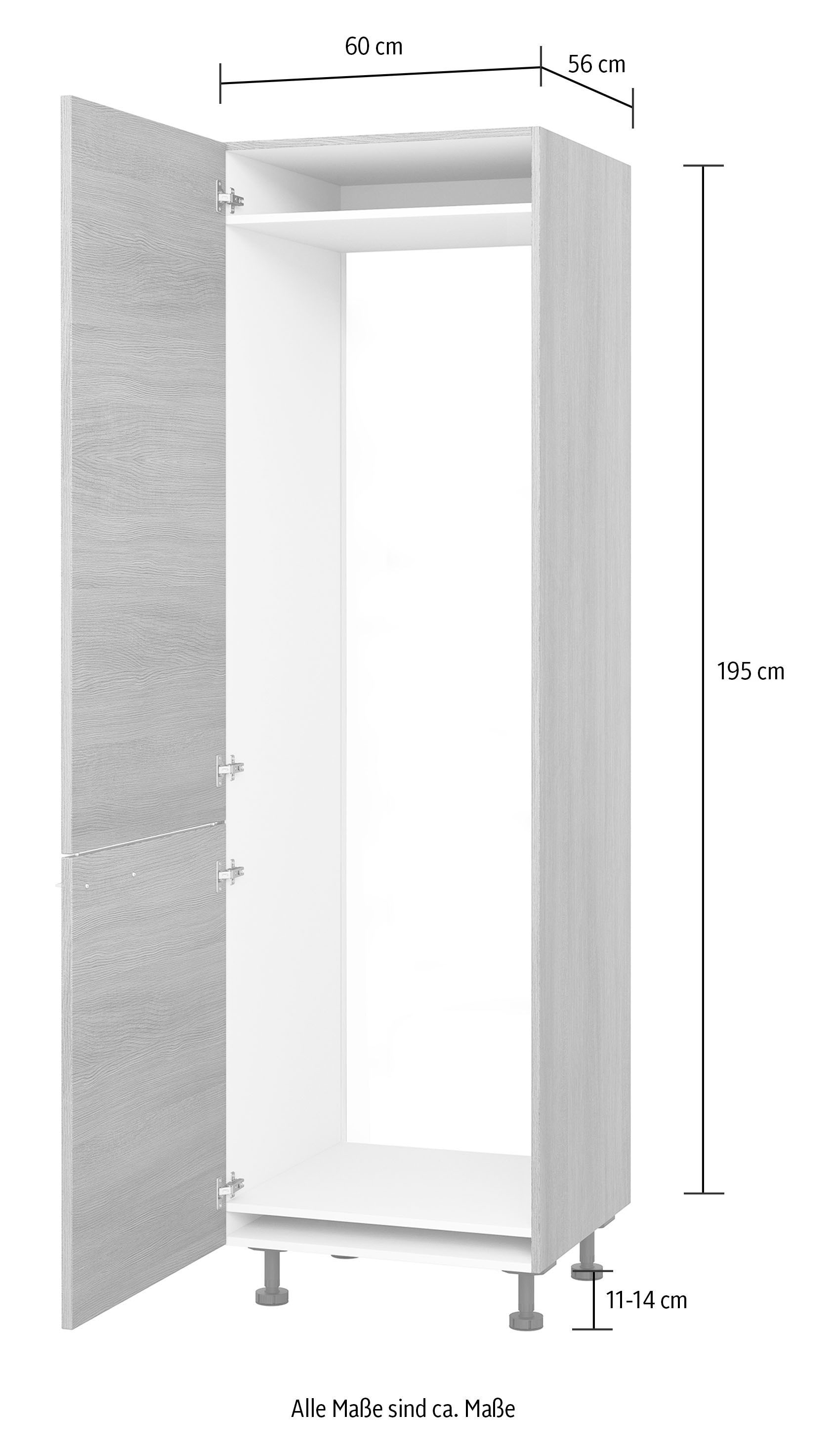 Express Küchen Kühlumbauschrank »Trea SKG-195-178«, für integrierte  Kühl-Gefrierkombi 176,6 cm, Breite 60 cm, Höhe 195 cm im OTTO Online Shop | Herdumbauschränke