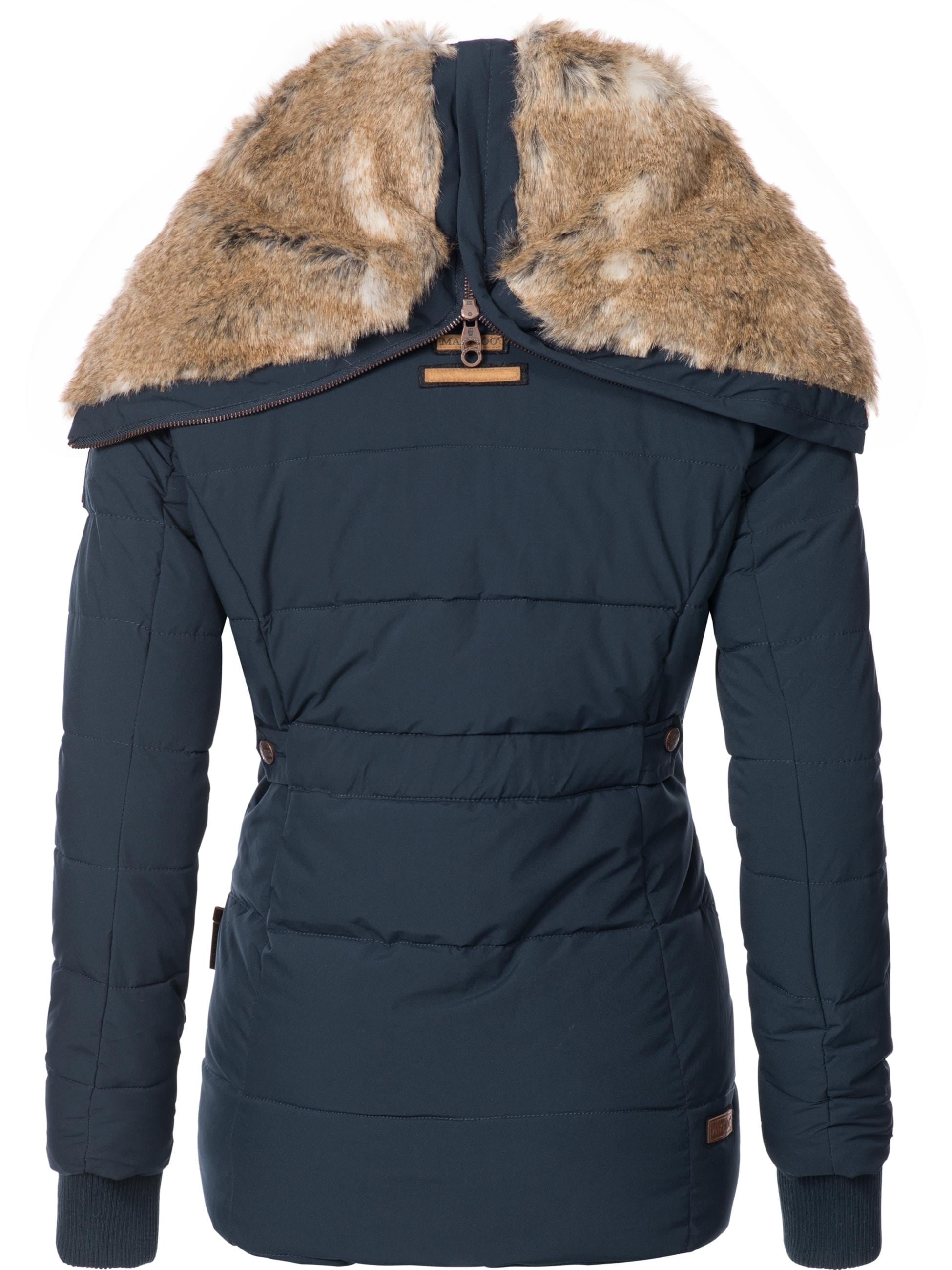 Marikoo Winterjacke »Winterjacke Nekoo«, mit Kapuze, stylische Damen Steppjacke mit großer Kapuze