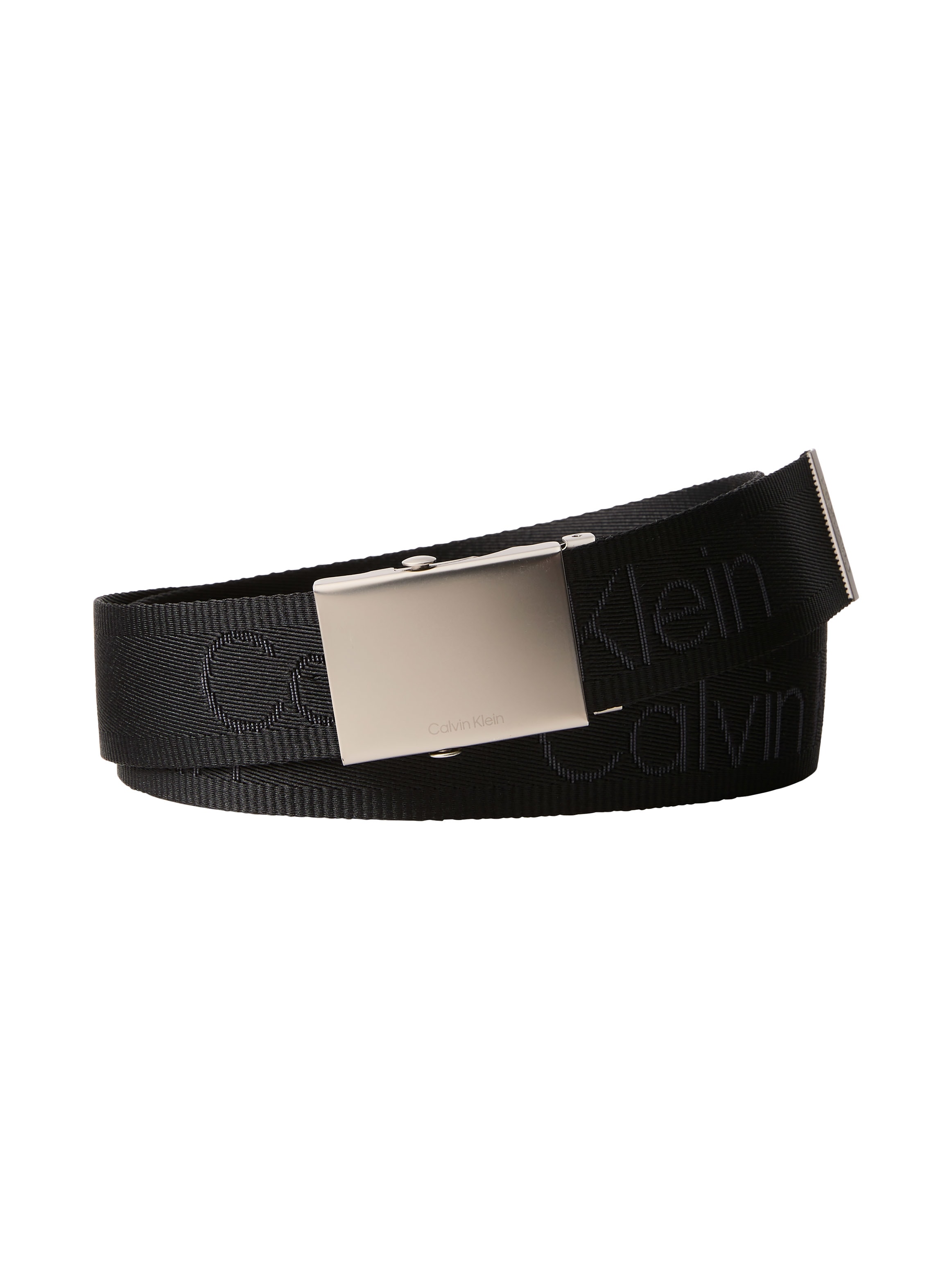 Calvin Klein Stoffgürtel »LOGO WEBBING PLAQUE 38MM FIXED« Größenverstellbar mit Metallschließe
