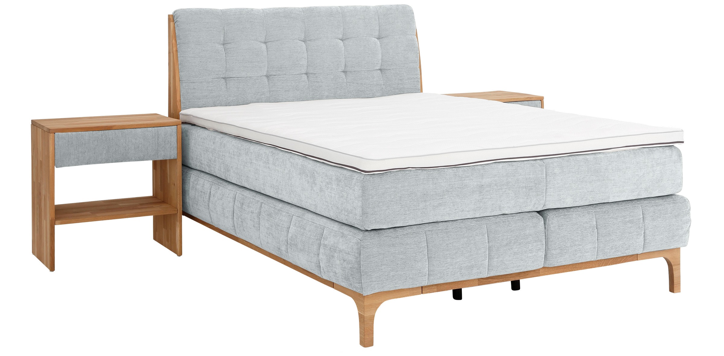 OTTO home Boxspringbett »Jelle« 5 Stk. tlg. zertifizierte, recycelte Bezugsstoffe, verschiedene Ausführungen