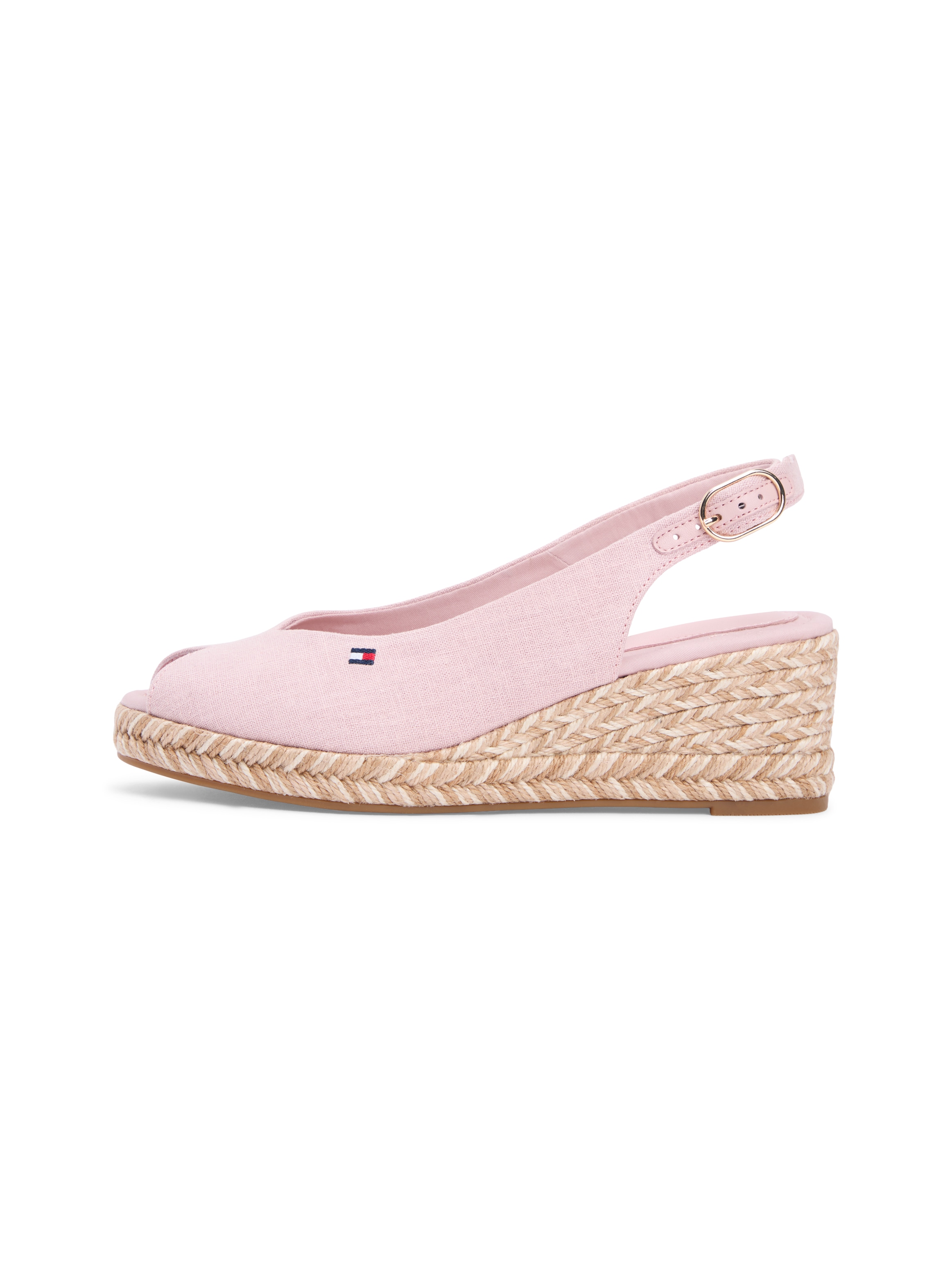 Tommy Hilfiger Keilsandalette »MID WEDGE ESPAD SLINGBACK SPECK«  Sommerschuh, Riemchensandale mit verstellbarem Riemchen