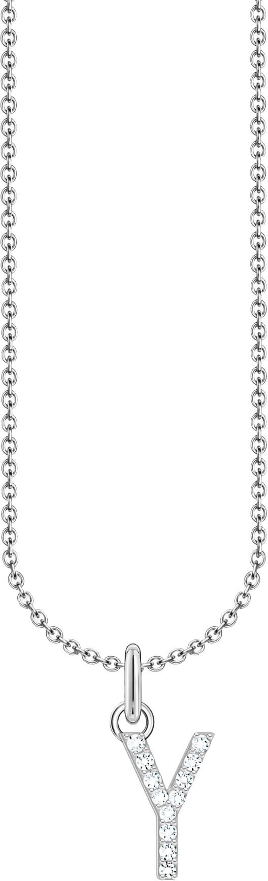 THOMAS SABO Kette mit Anhänger »Buchstabe, KE2240 - KE2265-051-14-L45V, KE2240 - KE2265-414-14-L45V«, mit Zirkonia (synth.)