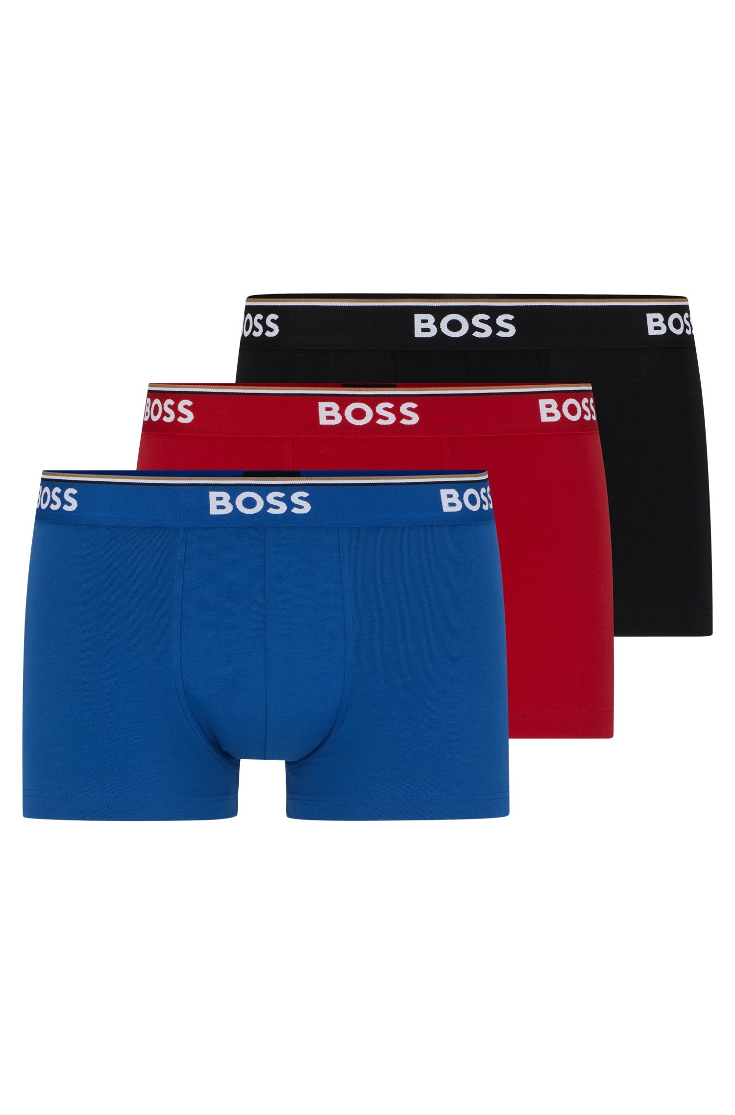 BOSS Boxer, (Packung, 3 St., 3er-Pack), mit BOSS Schriftzug auf dem Bund