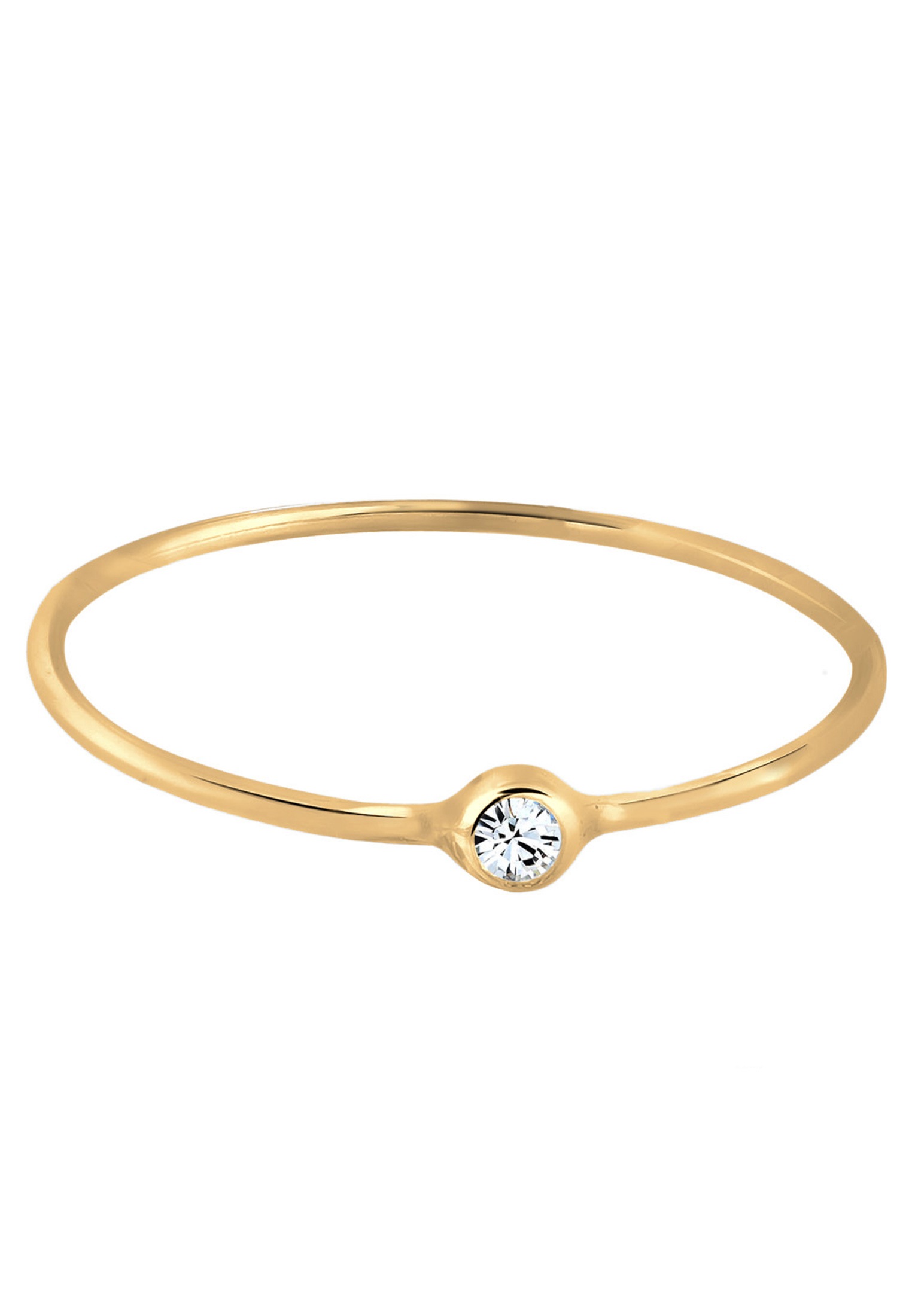 Elli Silberring »Ring Solitär Stapelring 925 Silber, mit Kristallen von Swarovski®«