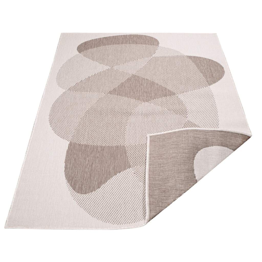 Carpet City Outdoorteppich »DUO RUG 5835«, rechteckig, 5 mm Höhe, Wendeteppich Wetterfest In- & Outdoor, Balkon, Terrasse, Wohnzimmer