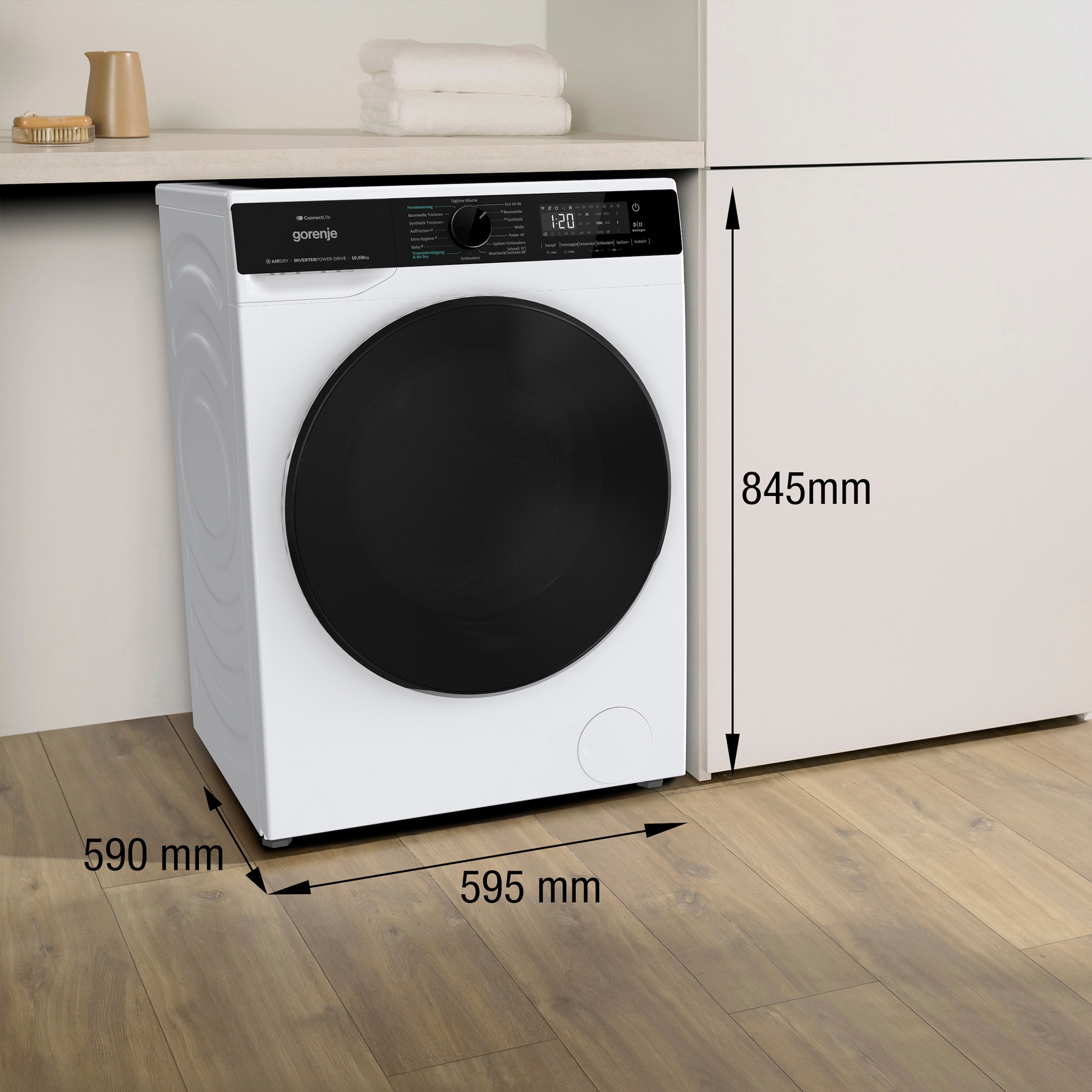 GORENJE Waschtrockner »WD2PA1X64ADW/DE« 10,5 kg /6 kg 72 dB(A) Energieklasse A-20%