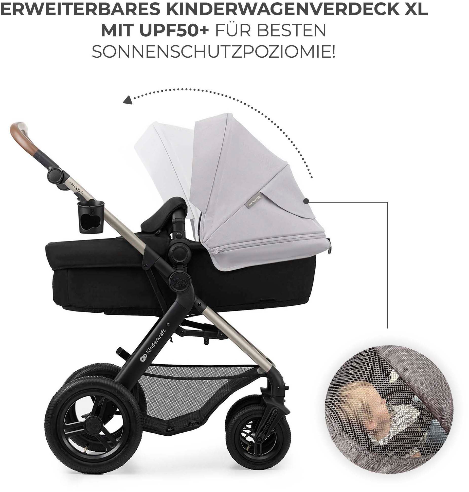 Kinderkraft Kombi-Kinderwagen »MOOV 2 Air 3IN1« 27 kg mit Luftreifen