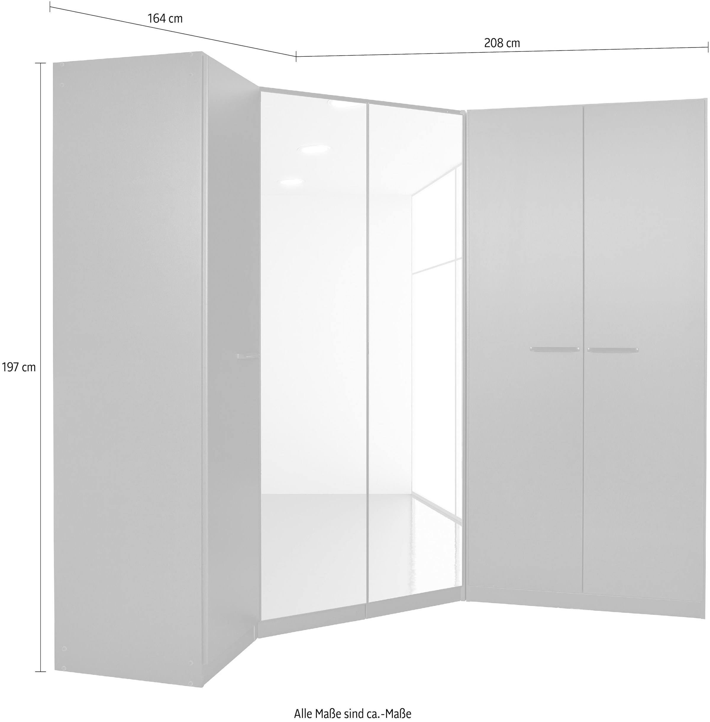INOSIGN BY RAUCH Schrank-Set »Kleiderschrank Schrank Garderobe Wäscheschrank VANDOR«, 5-türig mit viel Stauraum, Schränke einzeln stellbar MADE IN GERMANY