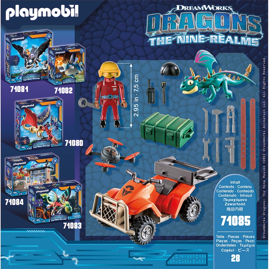 Playmobil® Konstruktions-Spielset »Dragons: The Nine Realms - Icaris Quad & Phil (71085)«, (28 St.)