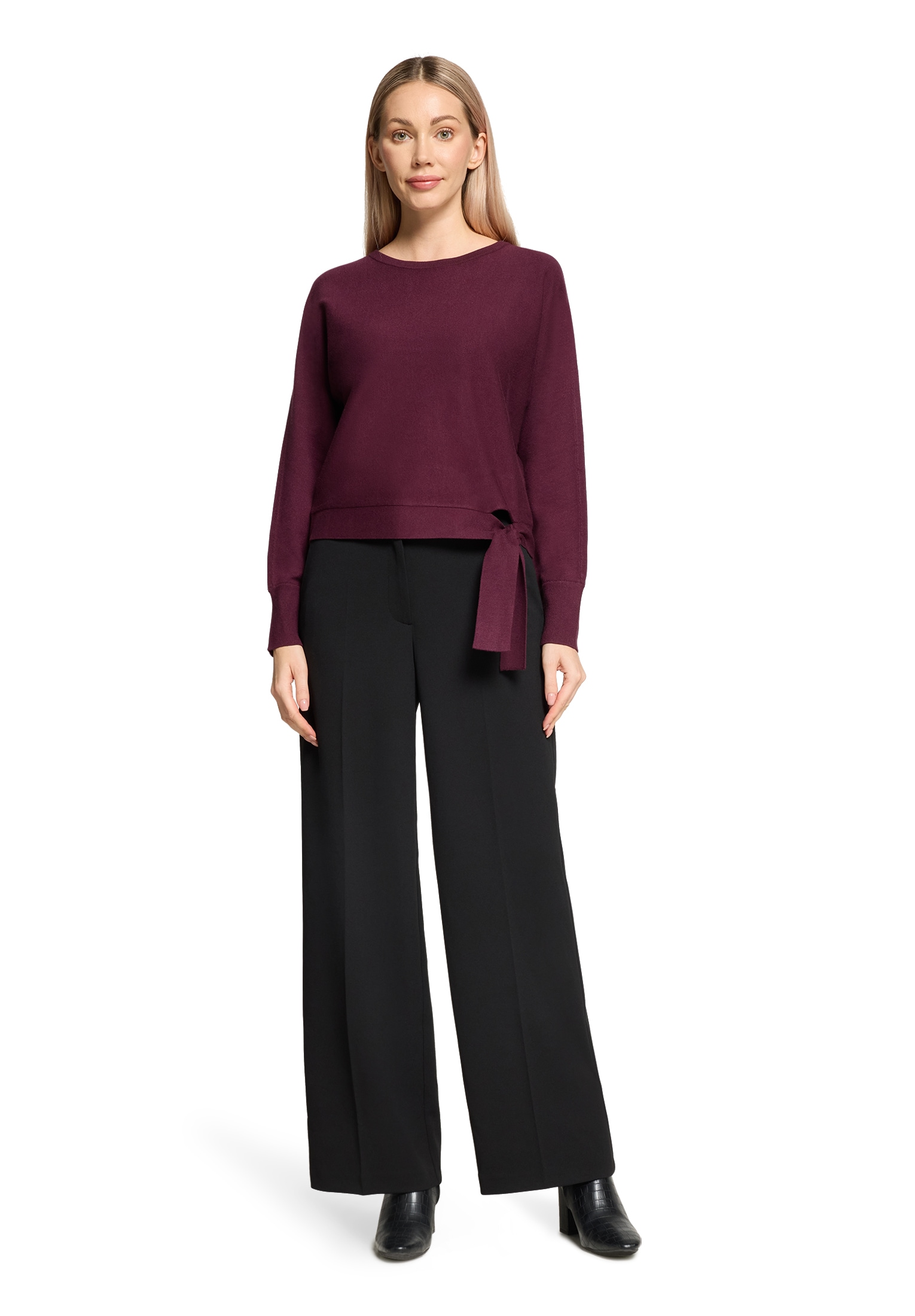 Betty Barclay Rundhalspullover »Feinstrickpullover mit Fledermausärmeln«