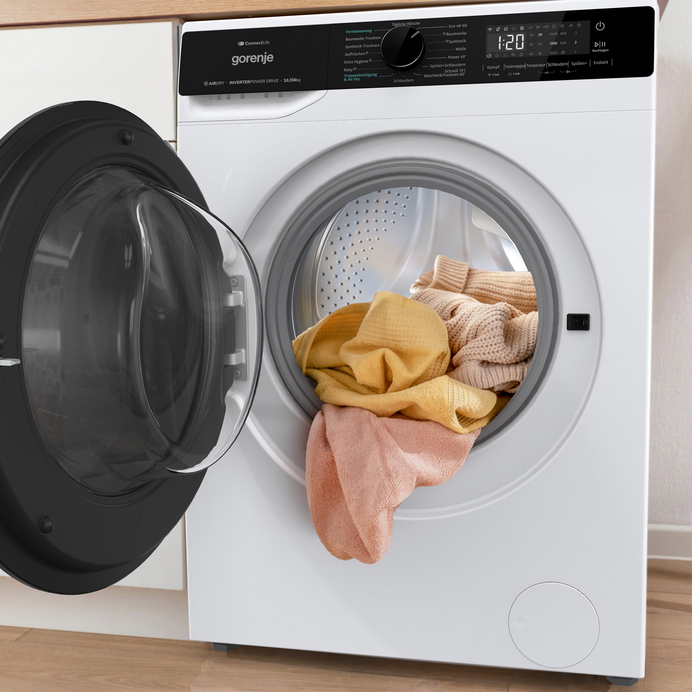 GORENJE Waschtrockner »WD2PA1X64ADW/DE« 10,5 kg /6 kg 72 dB(A) Energieklasse A-20%