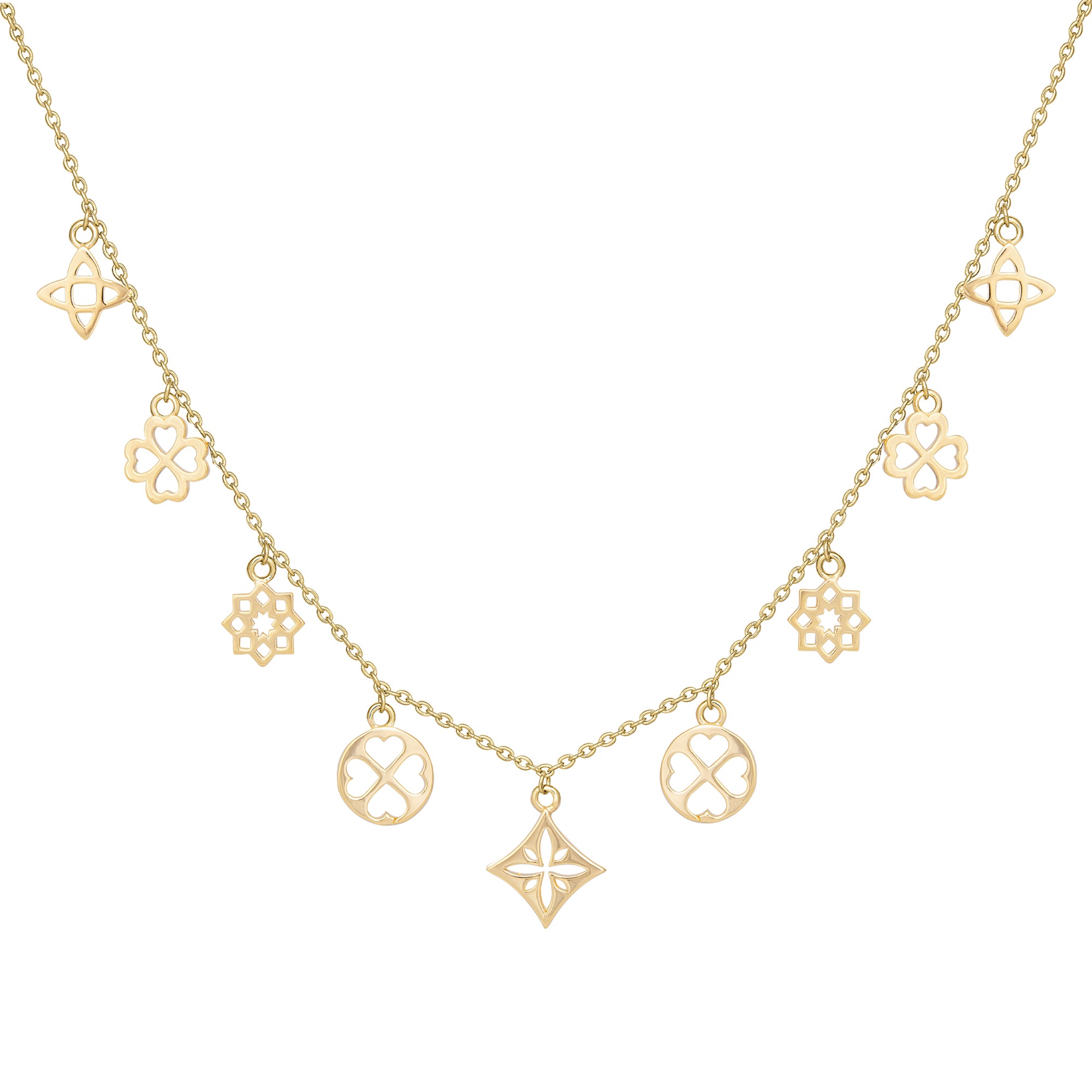 CAÏ Silberkette »925 Silber vergoldet Anhänger klein«, Collier