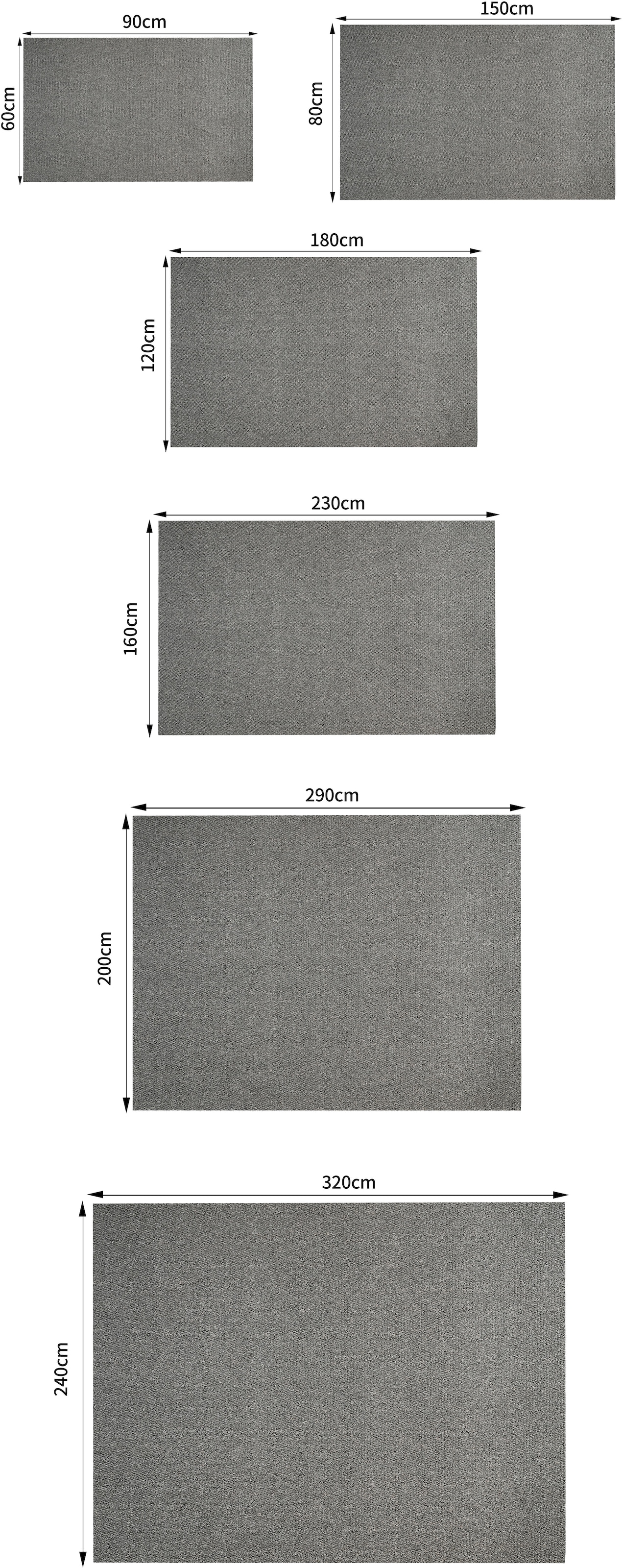 s.Oliver Teppich »Lenni«, rechteckig, 10 mm Höhe, Uni-Farben, kurzflor, waschbar, Wohnzimmer, Schlafzimmer