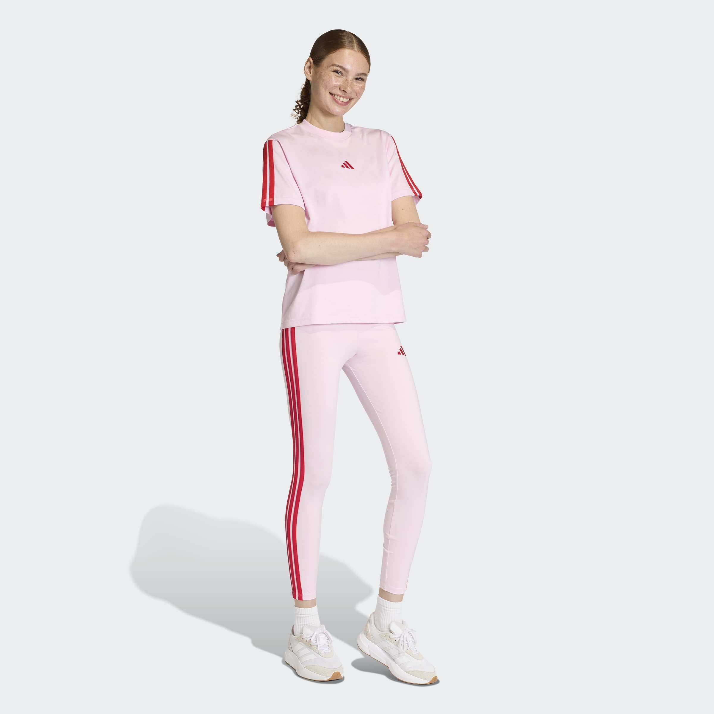 adidas Sportswear Trainingstights »W 3S SJ LEG«  sportlicher Look mit 3-Streifen, aus Baumwolle und Elasthan