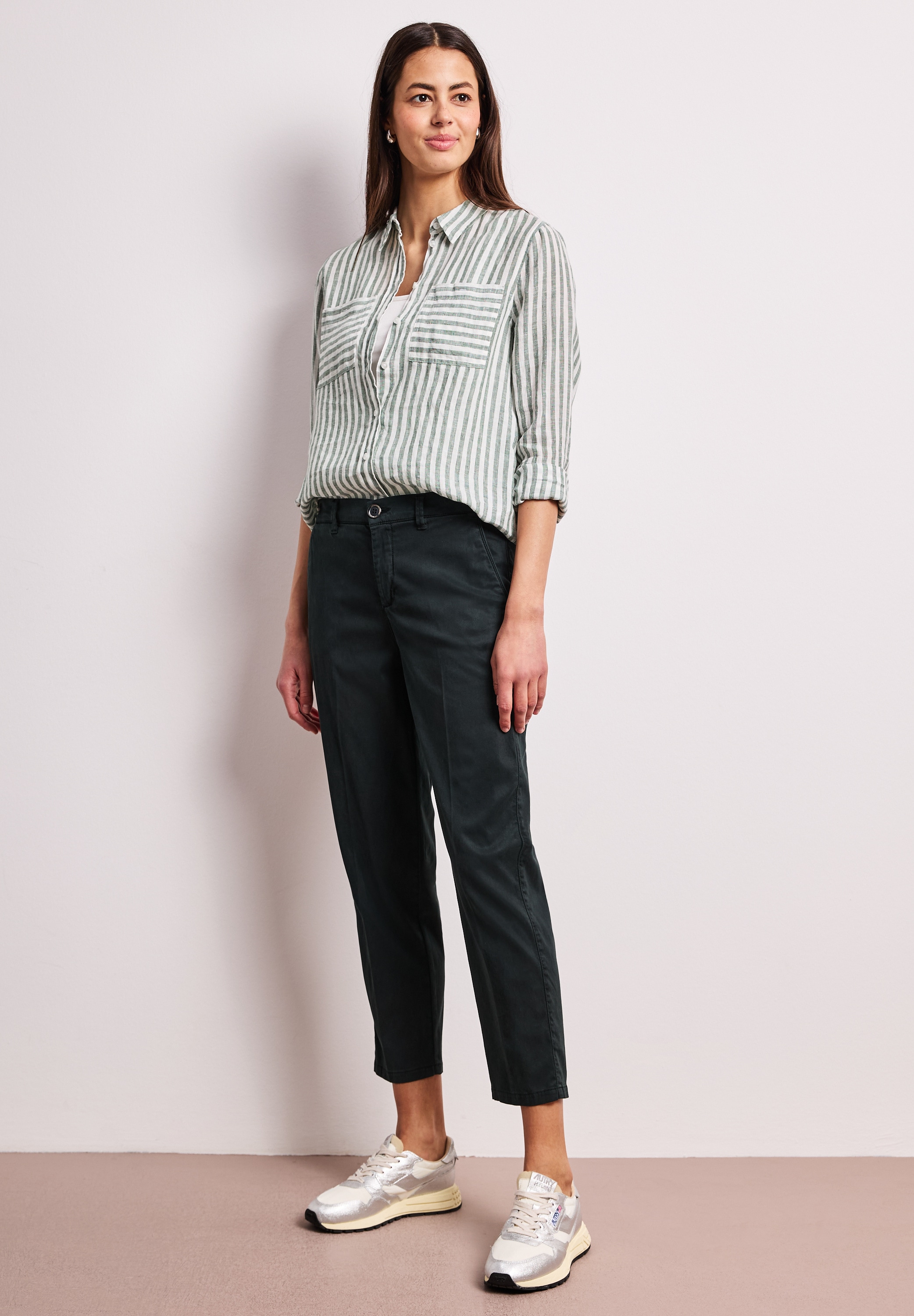 STREET ONE Hemdbluse mit Streifen Muster