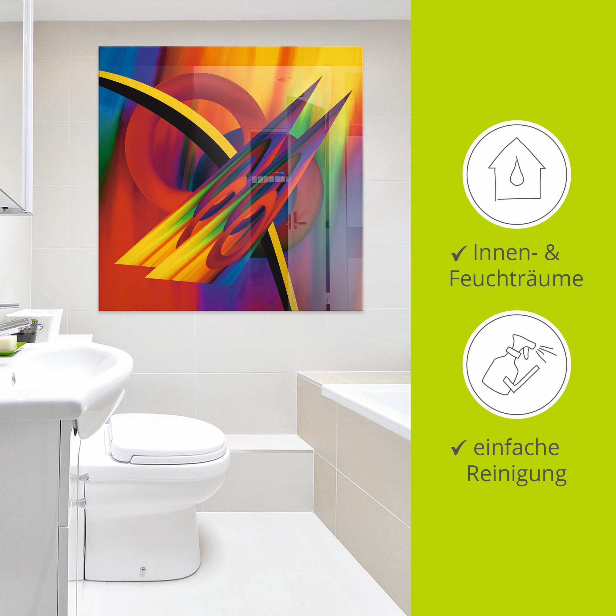 Artland Glasbild »Modern Bunt« Muster 1 Stk. tlg. in verschiedenen Größen