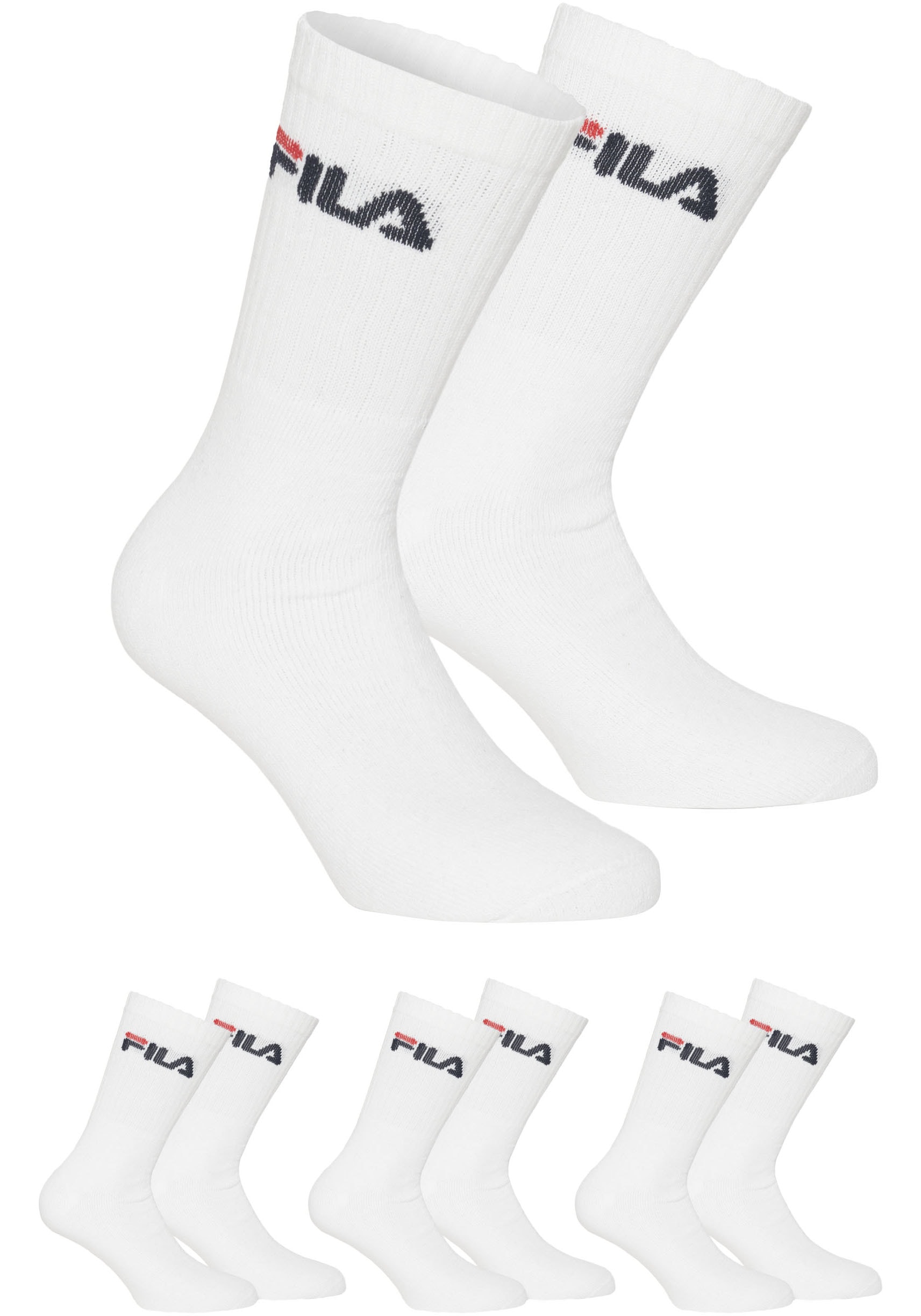 Fila Tennissocken »UNISEX CREW TENNIS FULL TERRY SOCKS« 3 Stk. tlg. mit verstärkten Belastungszonen,