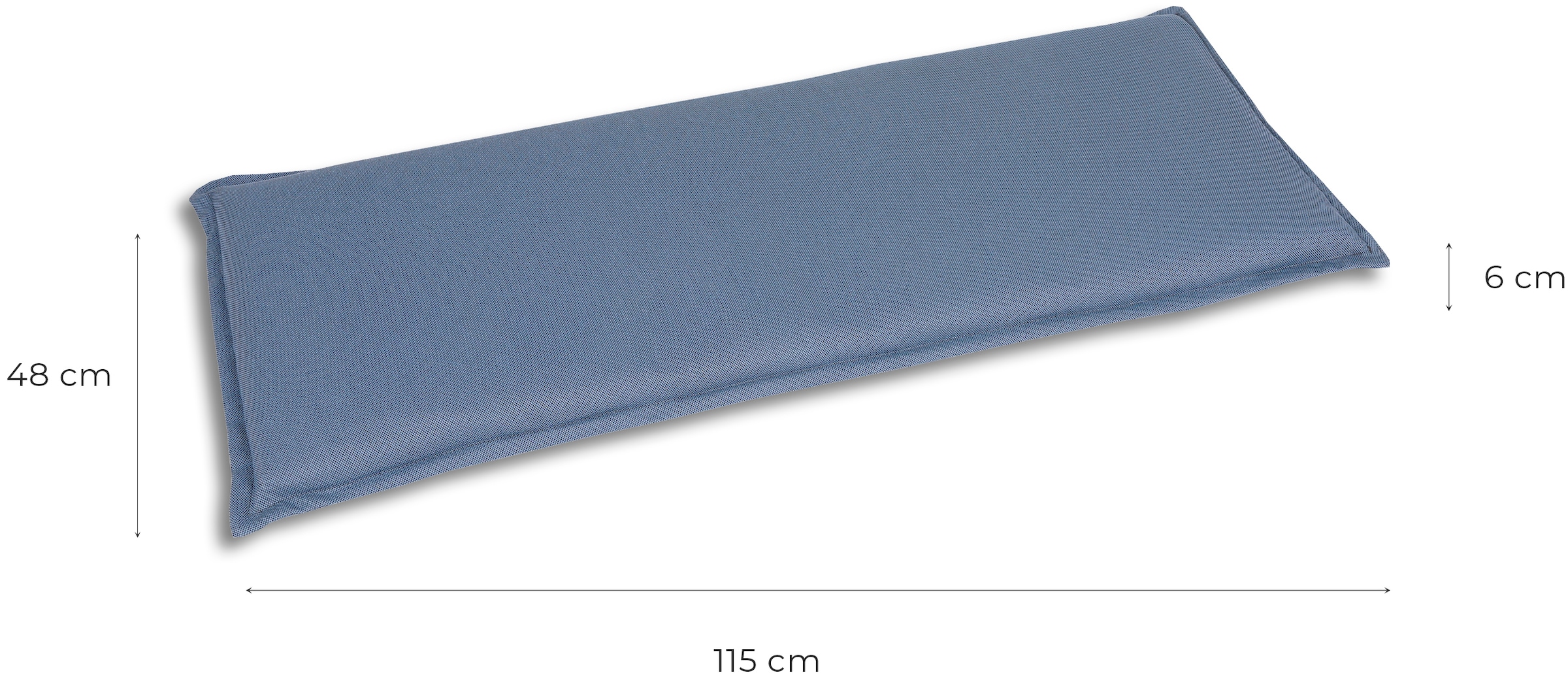 GO-DE Bankauflage »2-Sitzer«, Maße ca.: 48 cm x 115 cm x 6 cm