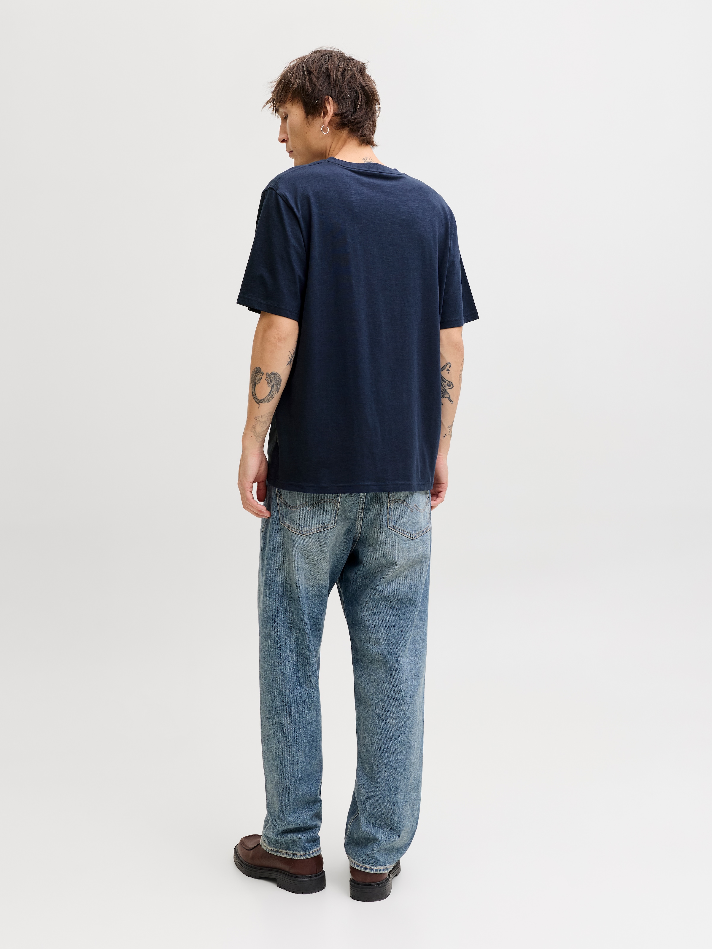 Jack & Jones Kurzarmshirt »JJEDOVER SLUB TEE SS NOOS« Baumwollmischung, relaxed fit