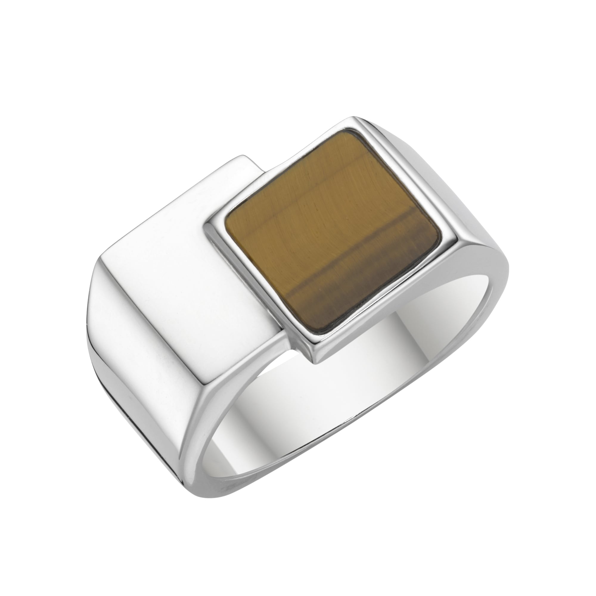 GIORGIO MARTELLO MILANO Silberring »Ring Siegelring mit Tigerauge-Einlage, Silber 925«