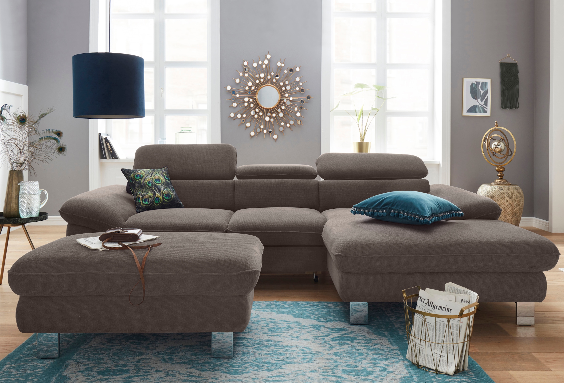 COTTA Ecksofa »Driver L-Form« mit Kopfteilverstellung, wahlweise mit Bettfunktion & Bettkasten