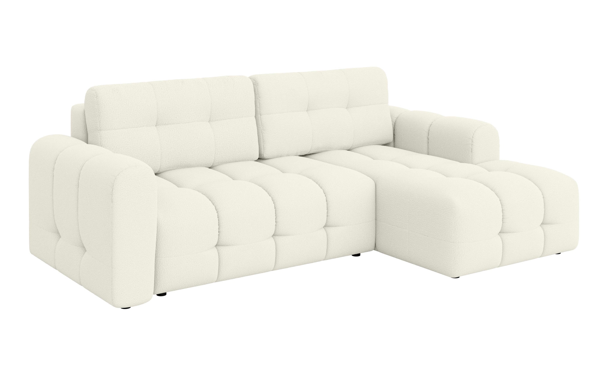 OTTO home Ecksofa »Manilla, wahlweise mit Bettfunktion, B/T/H 265/170/91 cm« L-Form mit Recamiere rechts/links bestellbar, Wellenunterfederung