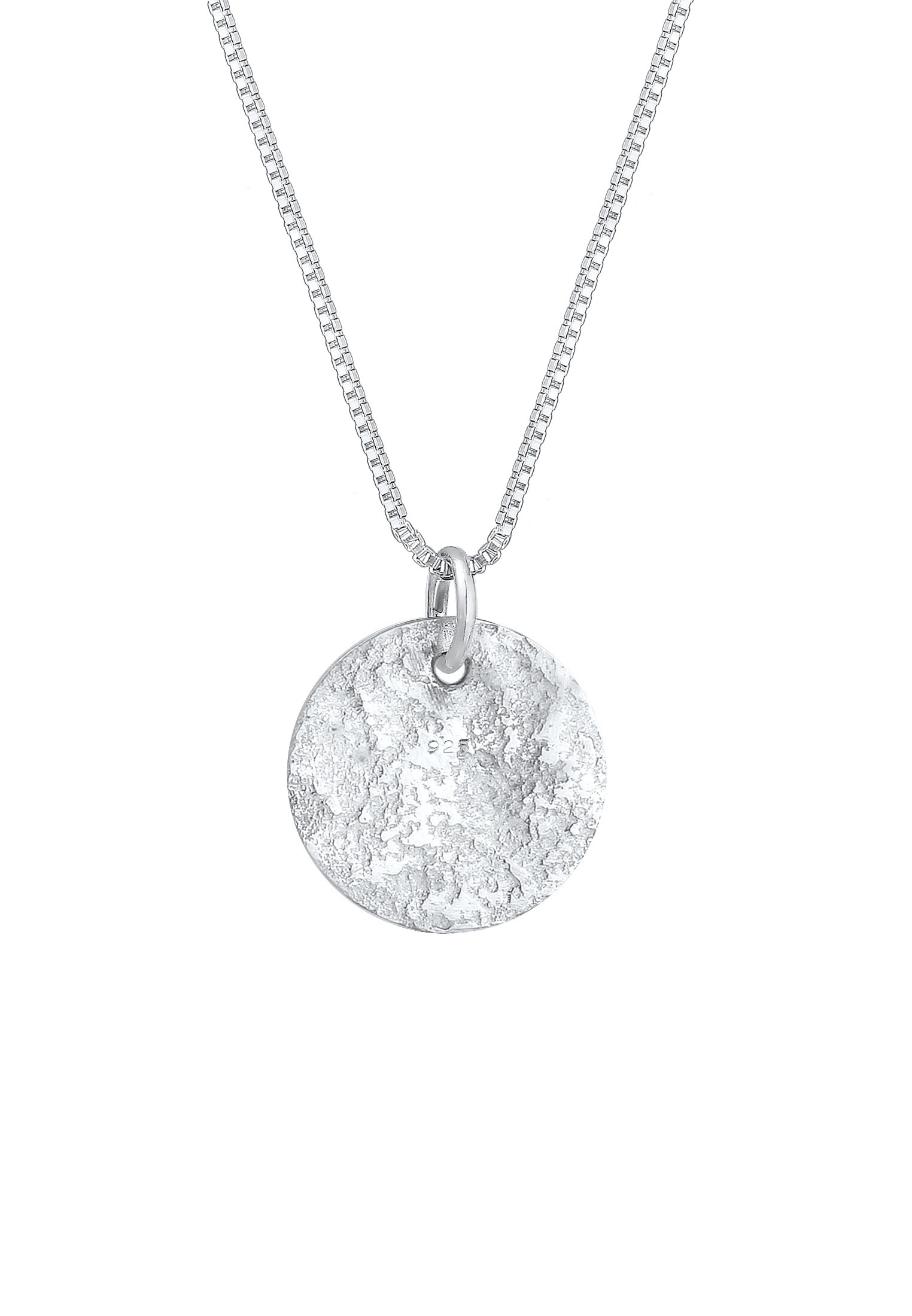 Elli Kette mit Anhänger »Halskette Plättchen Organic 925 Sterling Silber«