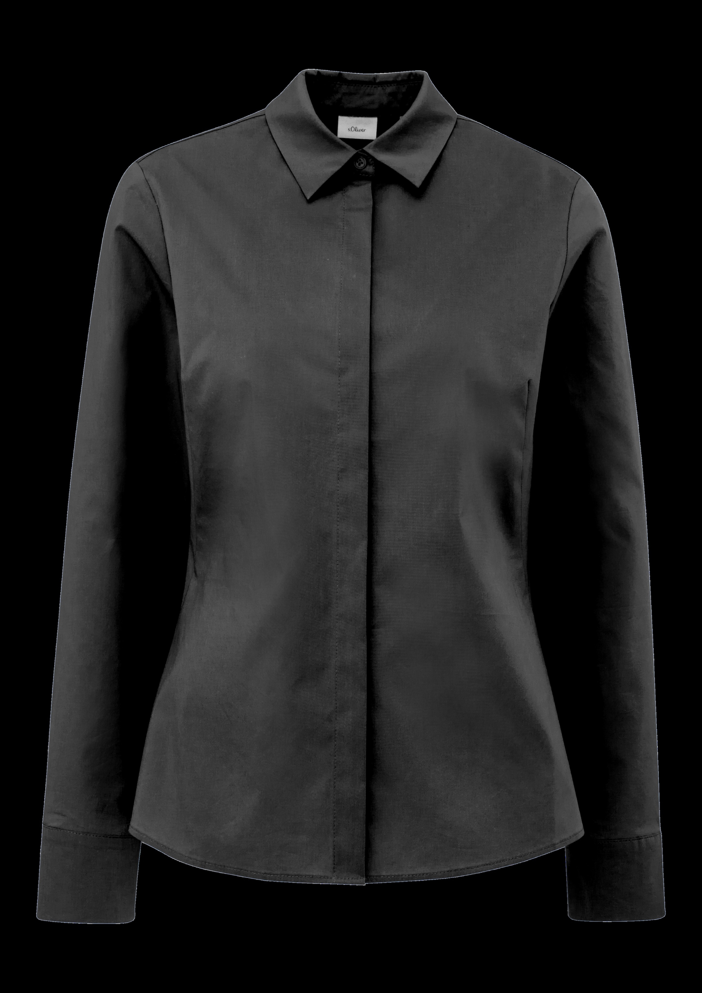 s.Oliver BLACK LABEL Klassische Bluse, mit verdeckter Knopfleiste