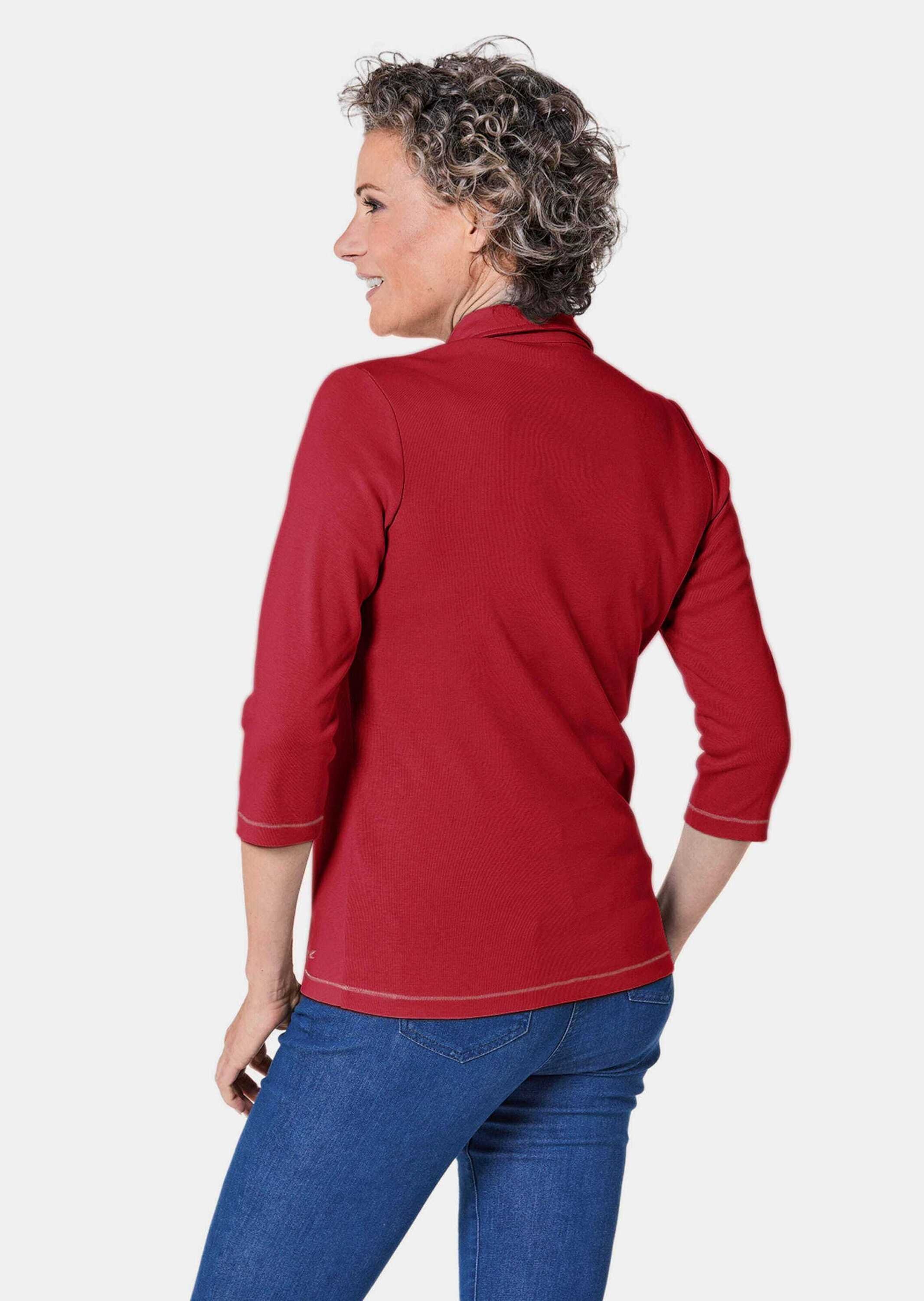 GOLDNER Poloshirt »Basic-Poloshirt mit Stickerei aus reiner Baumwolle«