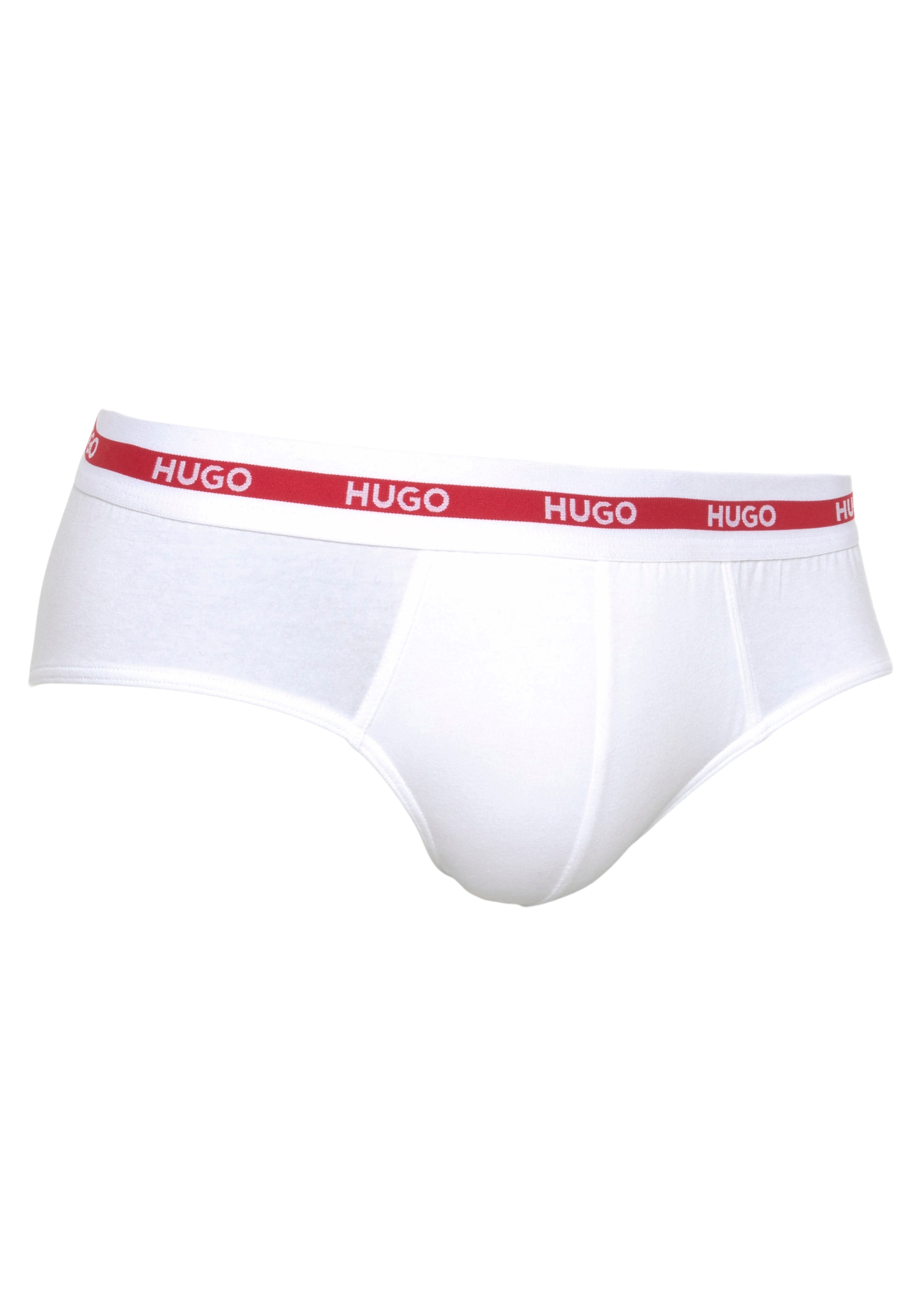 HUGO Underwear Slip, (Packung, 3 St., Im Dreierpack), mit Kontraststreifen und Logoschriftzügen auf dem Bund